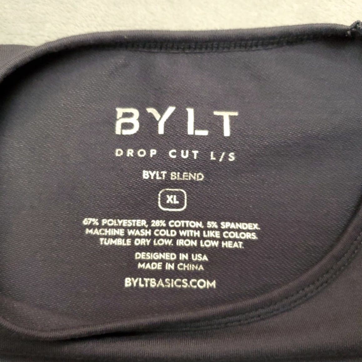 Vintage BYLT Shirt Mens XL Gray Long Sleeve Drop Cut Performance Stretch Athleisure Shirt Mens XL Gray Long Sleeve Performance Stretch BYLT Size US XL / EU 56 / 4 - 3 Thumbnail