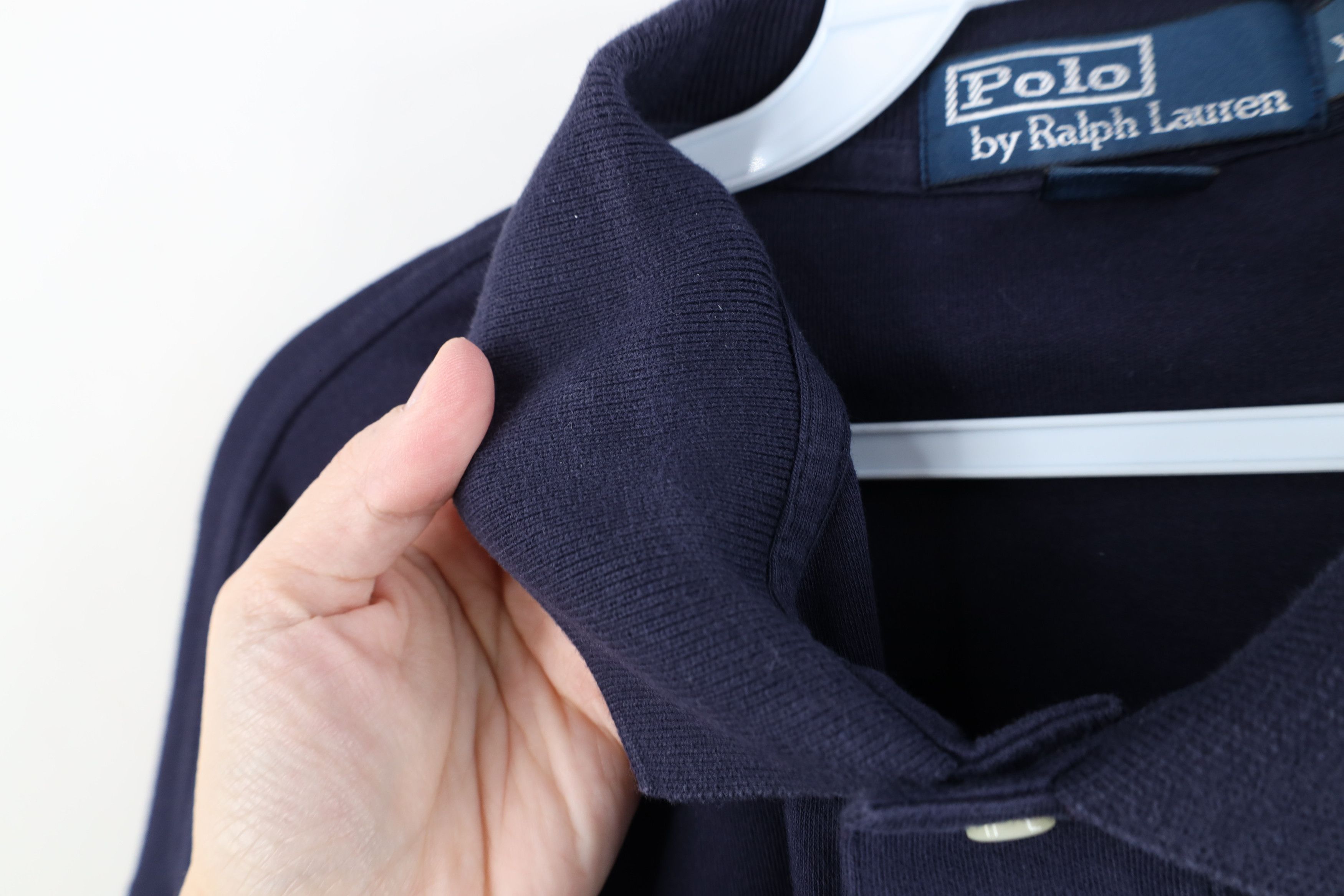 Ralph Lauren Vintage 90s Ralph Lauren Cotton Long Sleeve Rugby Polo Blue Size US XL / EU 56 / 4 - 7 Thumbnail