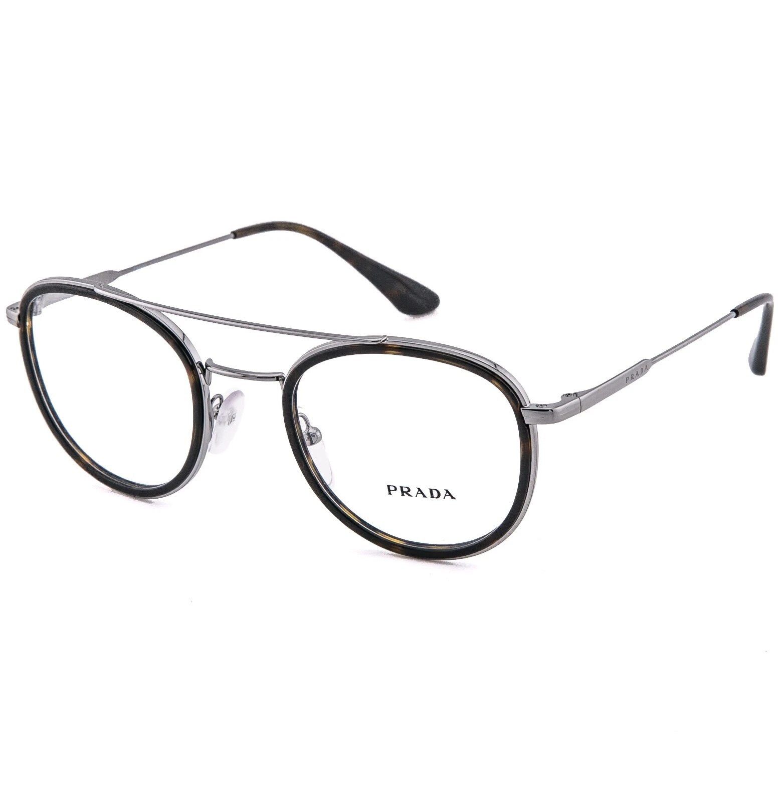 Prada PRADA 66X Gunmetal Brown Retro Unisex Metal Oval PR66XV 66XV Size ONE SIZE - 5 Thumbnail