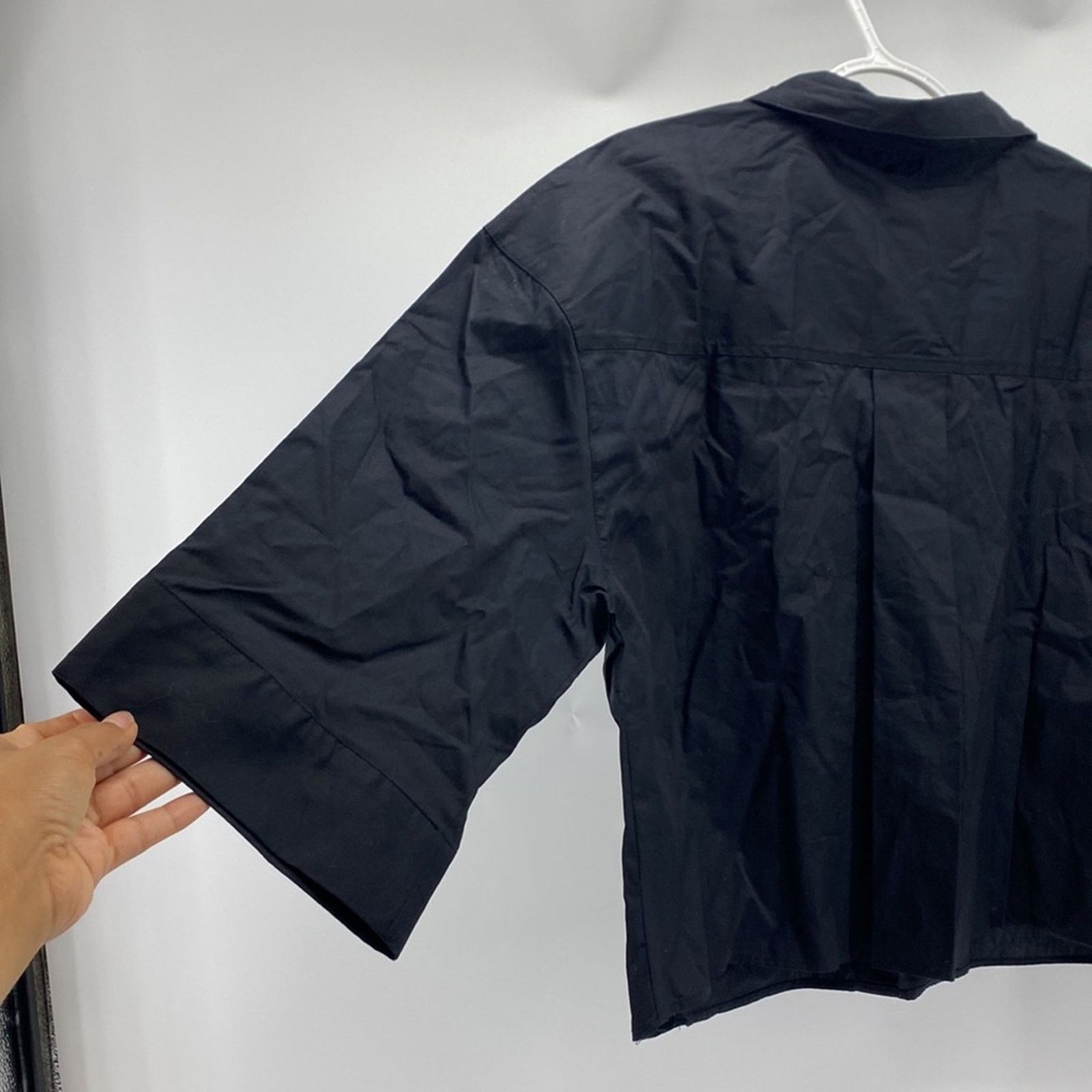 DKNY DKNY boxy oversized button Down cropped black minimalist Size L / US 10 / IT 46 - 7 Thumbnail