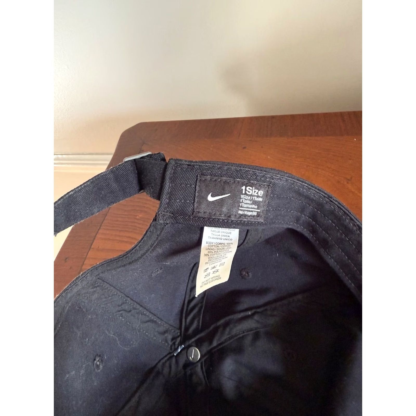 Nike Nike Hat Cap Adjustable Baseball Cap Men One Size Black Heritage86 Cotton Twill Golf Sports Cap Size ONE SIZE - 5 Thumbnail