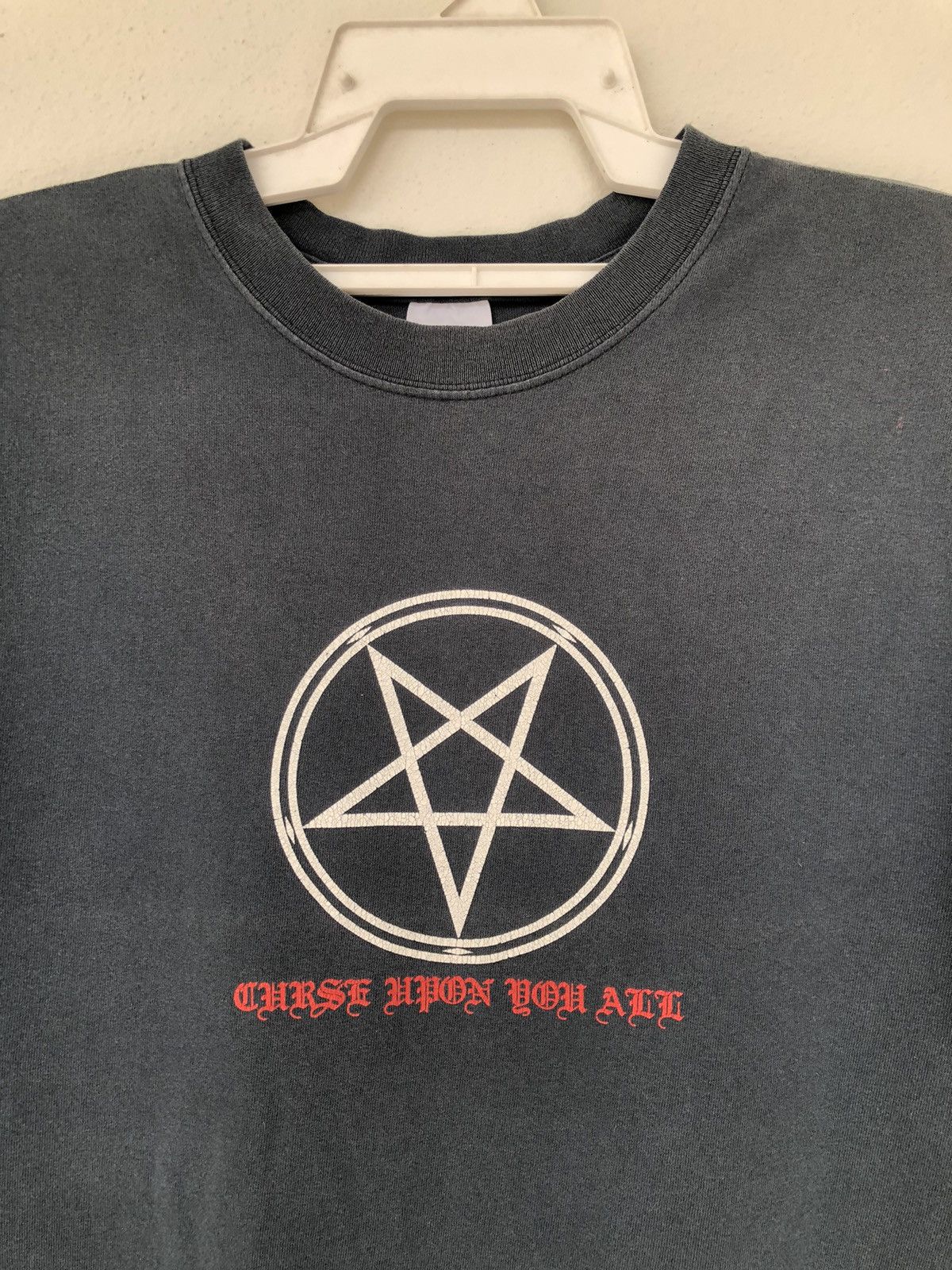 Band Tees Vintage 90s Pentagram Curse Upon You All Tee Size US M / EU 48-50 / 2 - 1 Thumbnail