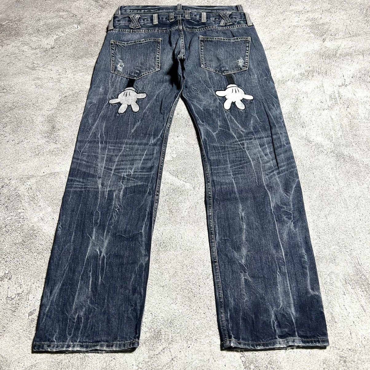 Disney Vintage Denim Doublewaist DISNEY PATCH ART BORDIR Size US 34 / EU 50 - 20 Thumbnail