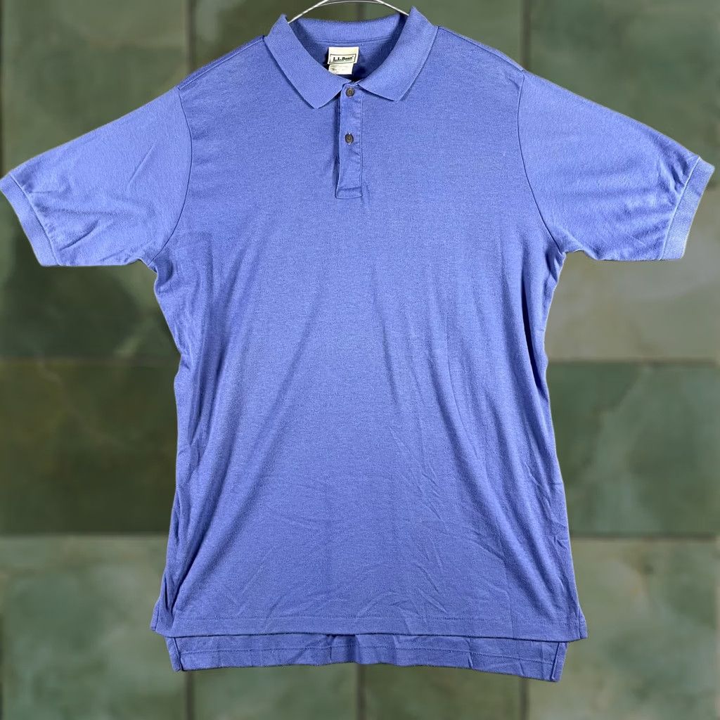 Vintage VINTAGE LL Bean Polo Shirt Mens XLT Blue Pique Short Sleeve Golf Casual Classic Fit Size US XL / EU 56 / 4 - 1 Thumbnail