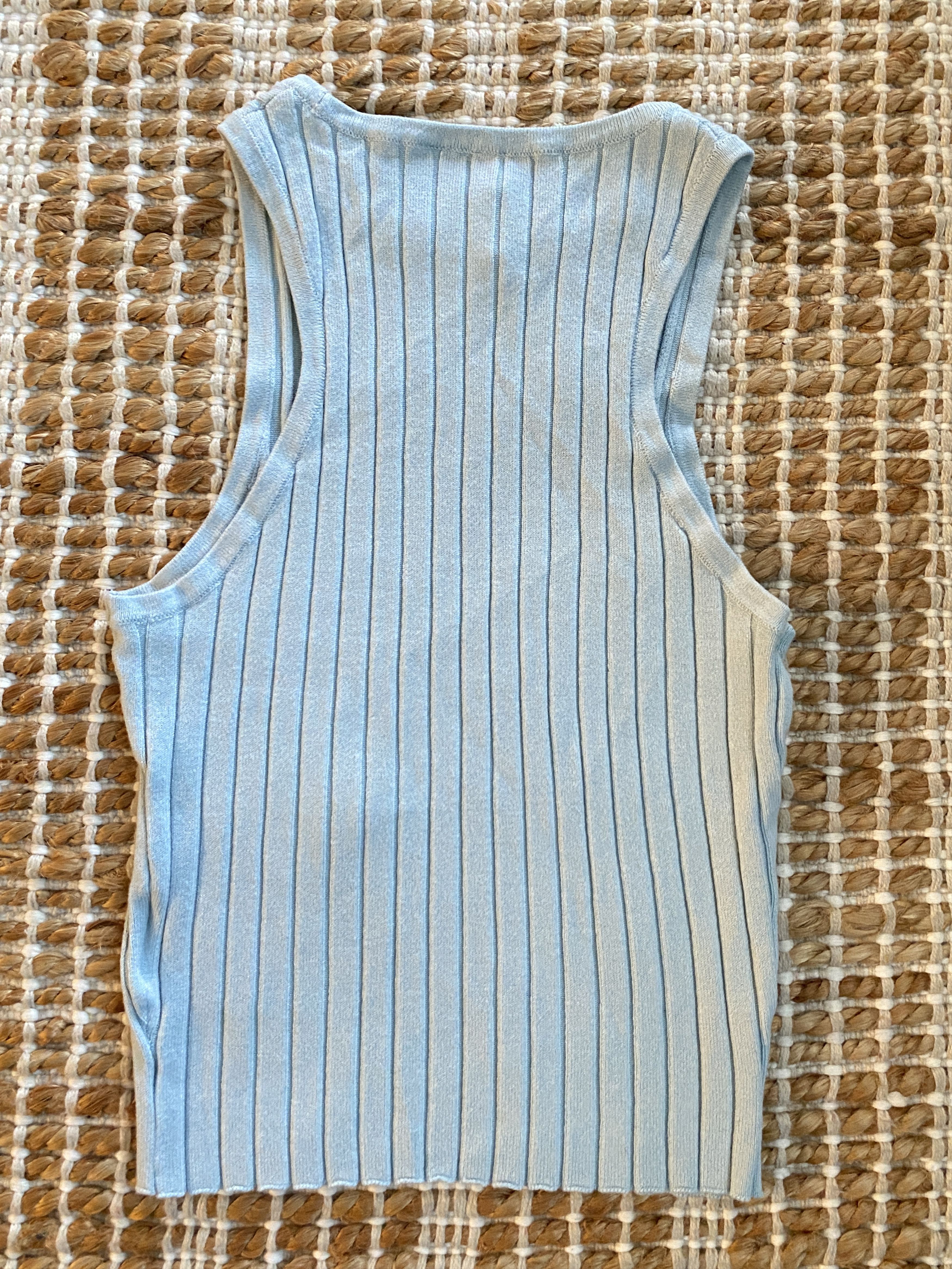 H&M H&M Divided Light Blue Cropped Halter Top – Size XS Size XS / US 0-2 / IT 36-38 - 3 Thumbnail