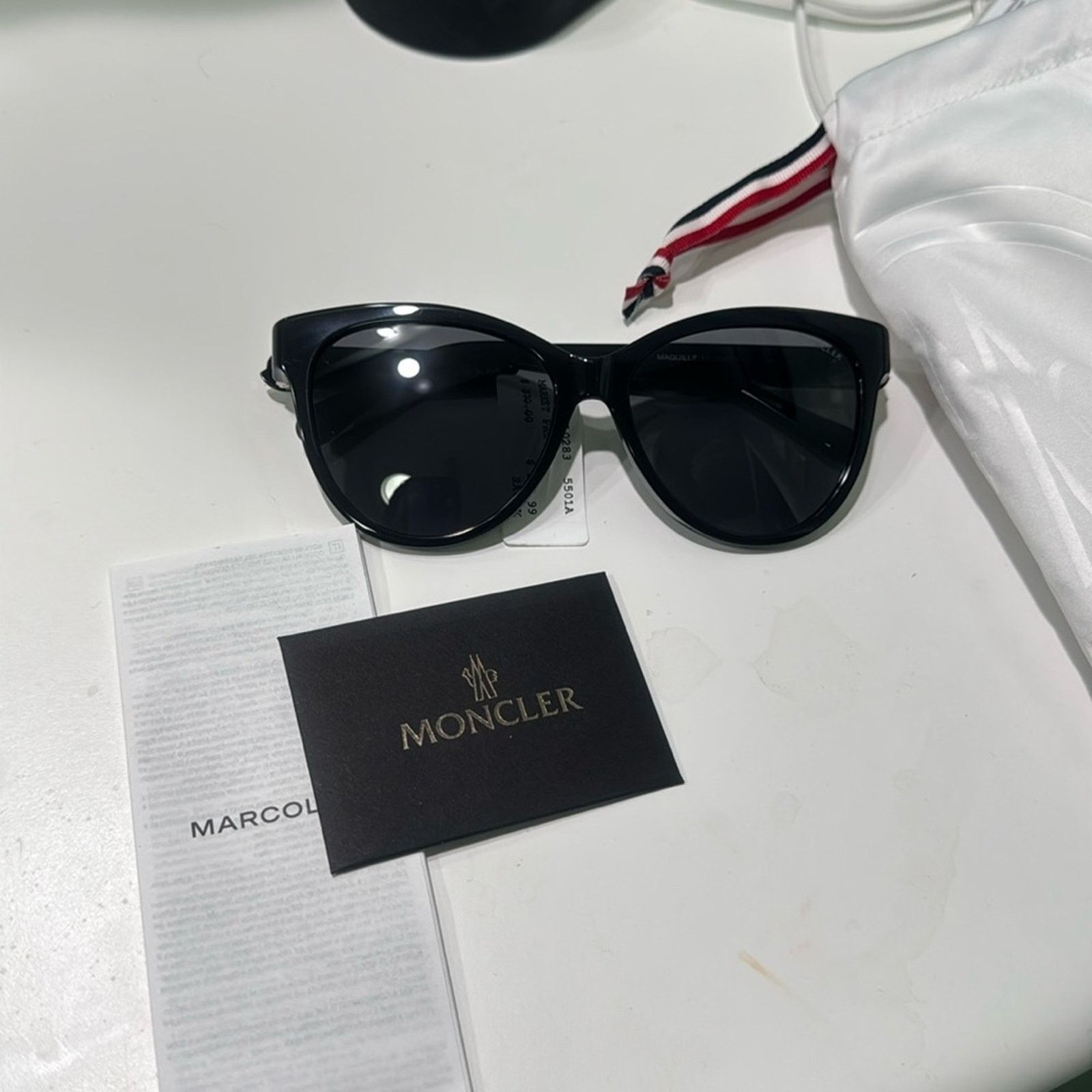 Moncler Moncler 55MM Cat Eye Sunglasses Black Size ONE SIZE - 4 Thumbnail