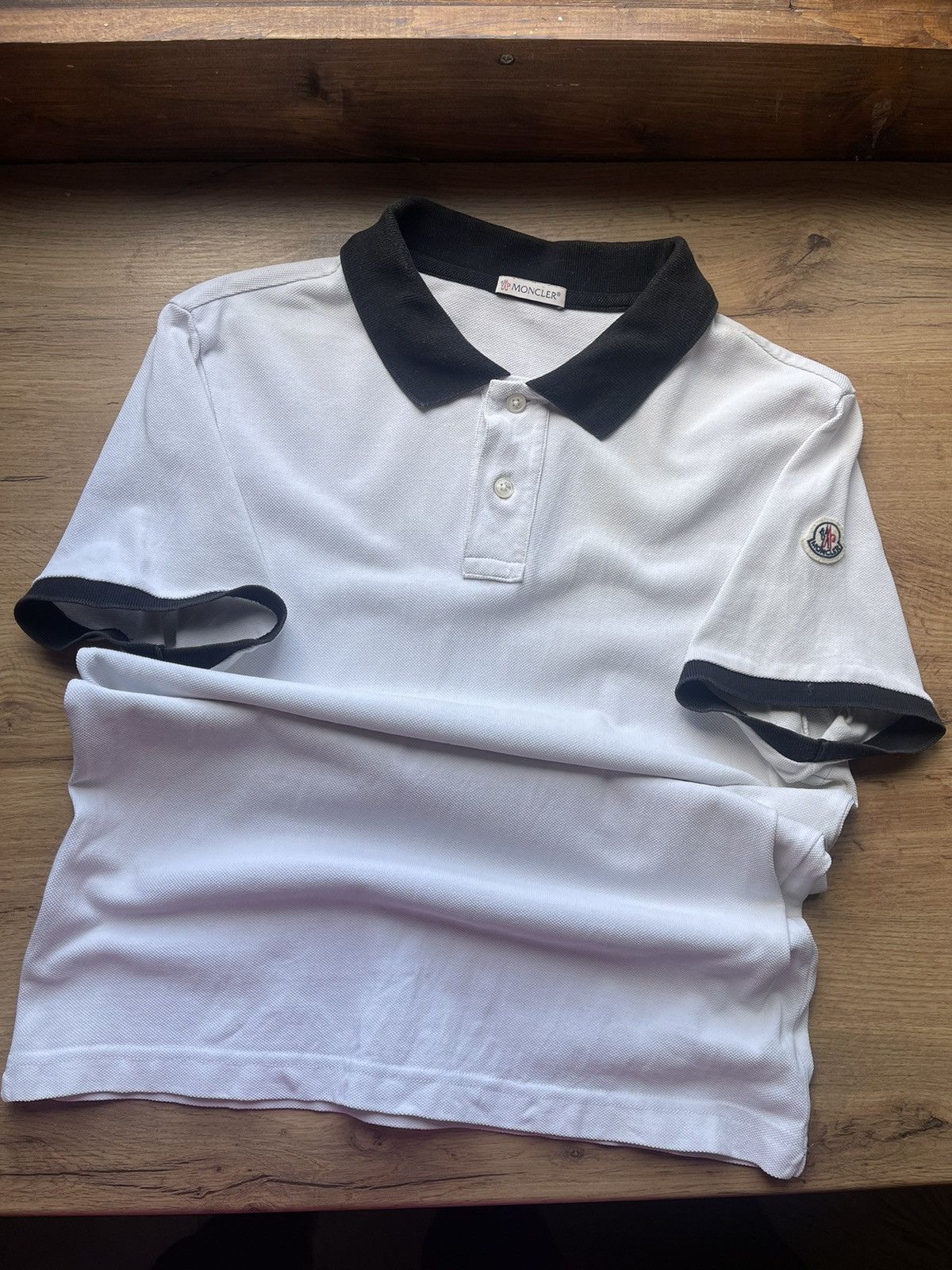 Moncler Moncler maglia polo short sleeve shirt white Size US S / EU 44-46 / 1 - 2 Thumbnail