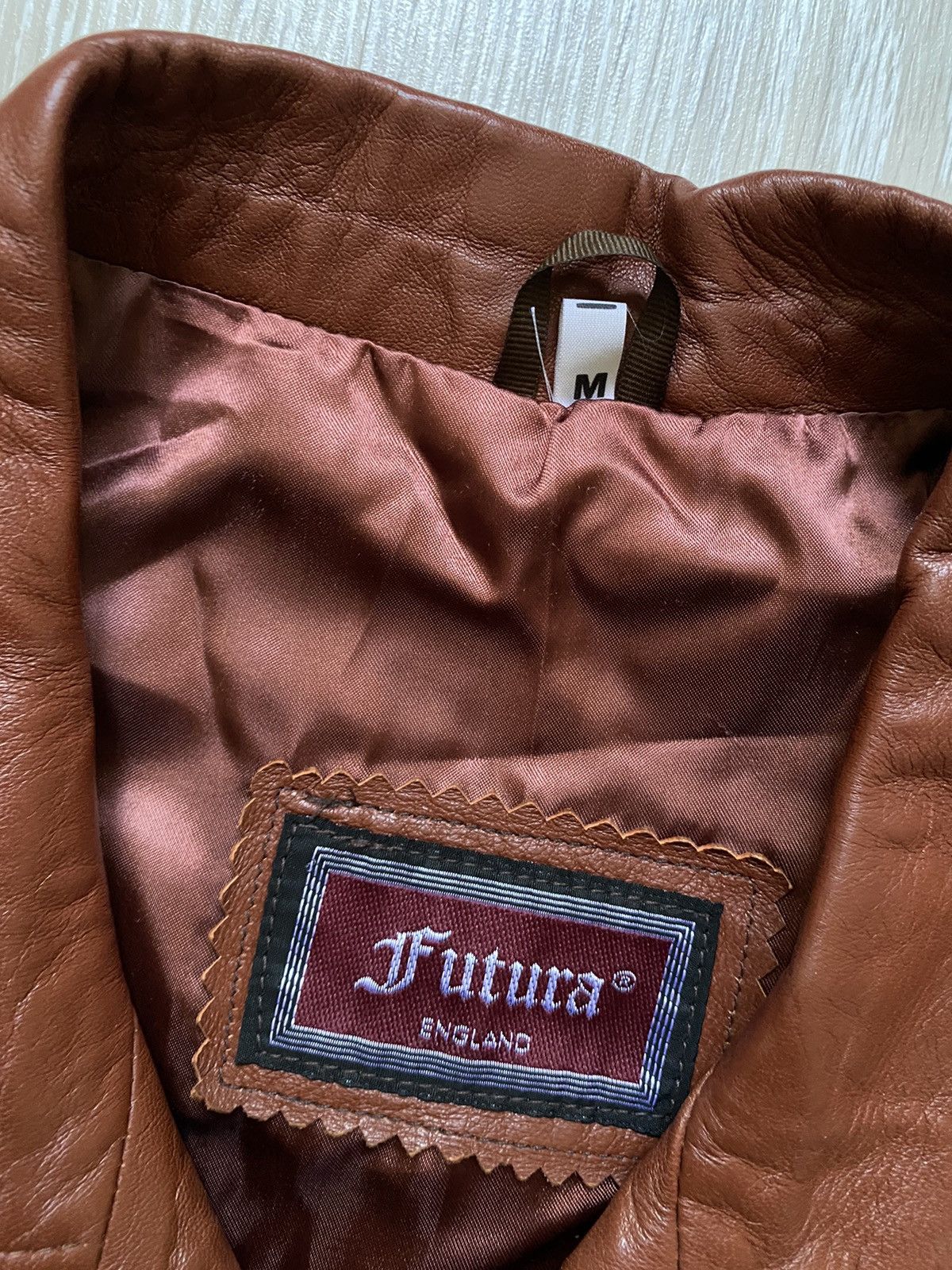 Futura × Leather Futura Leather Cropped Distressed Jacket Avant Garde Size US M / EU 48-50 / 2 - 3 Thumbnail