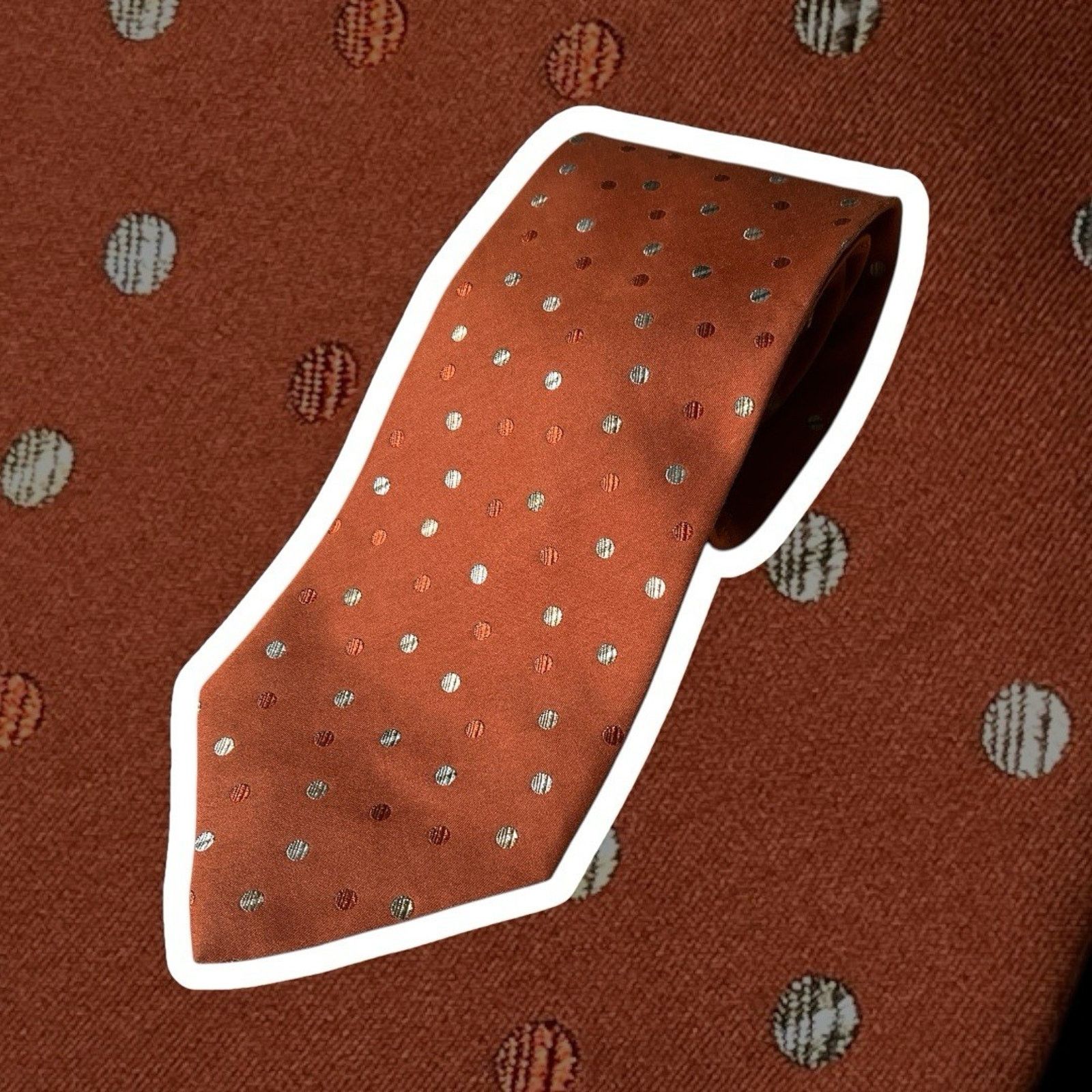 Ermenegildo Zegna Ermenegildo Zegna Necktie Silk Cotton Blend Italy Polka Dot Size ONE SIZE - 1 Thumbnail