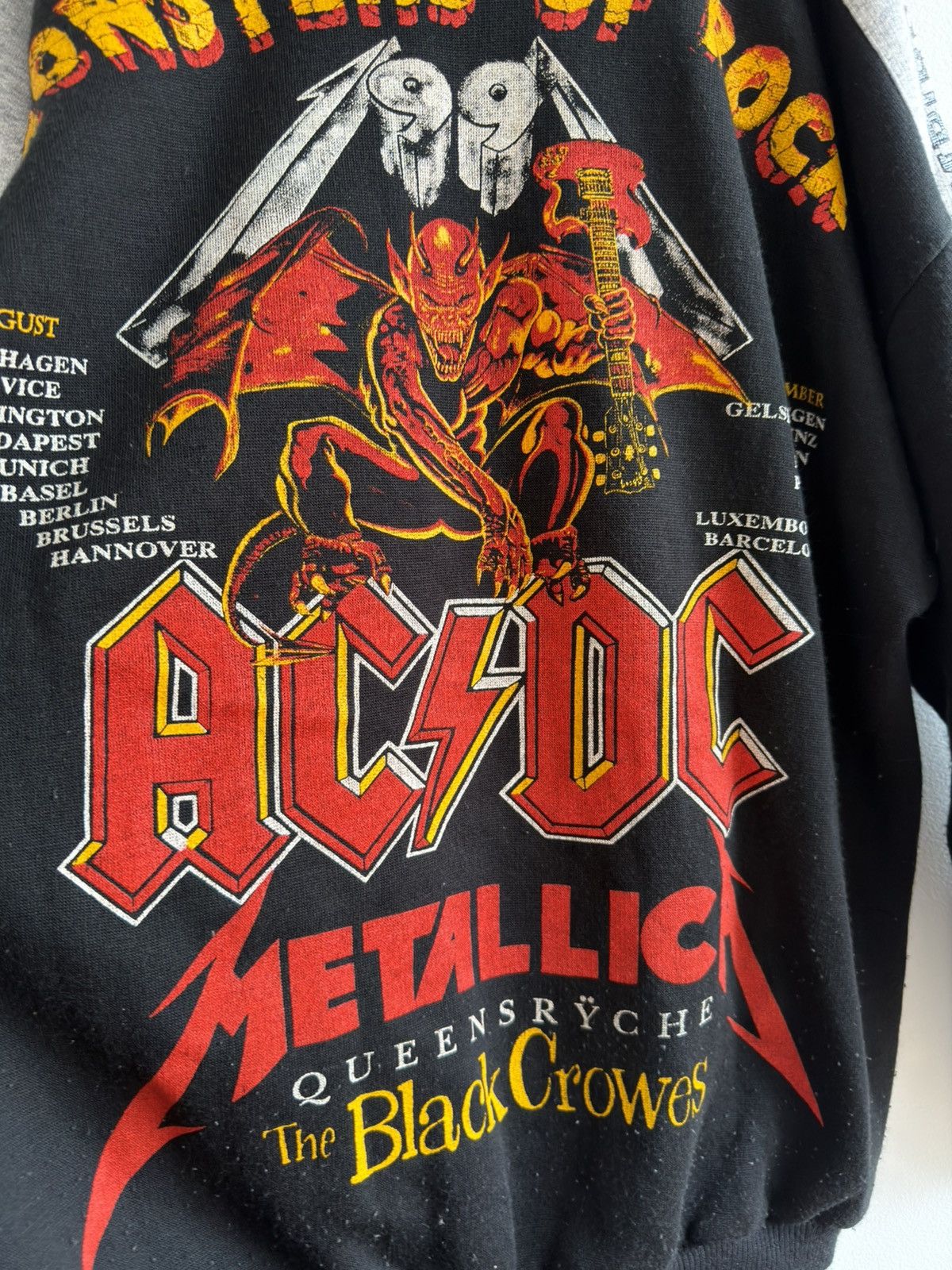 AC/DC *RARE* 1999 90s Monsters of Rock HOODIE ACDC Metallica vtg Size US XL / EU 56 / 4 - 6 Thumbnail