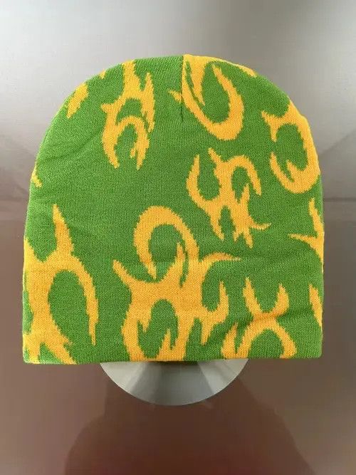 Other Y2K Fire Beanie (green + yellow) Size ONE SIZE - 4 Thumbnail