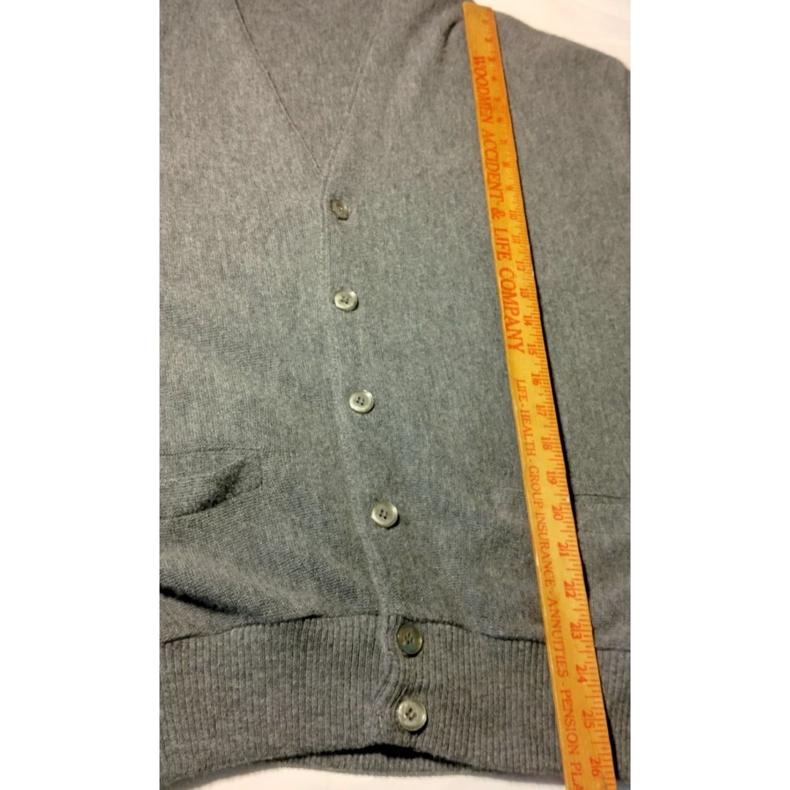 Vintage VINTAGE Grandpa Cardigan Sweater Men XL Gray V-Neck Charing Forge USAUK? Size US XL / EU 56 / 4 - 5 Thumbnail