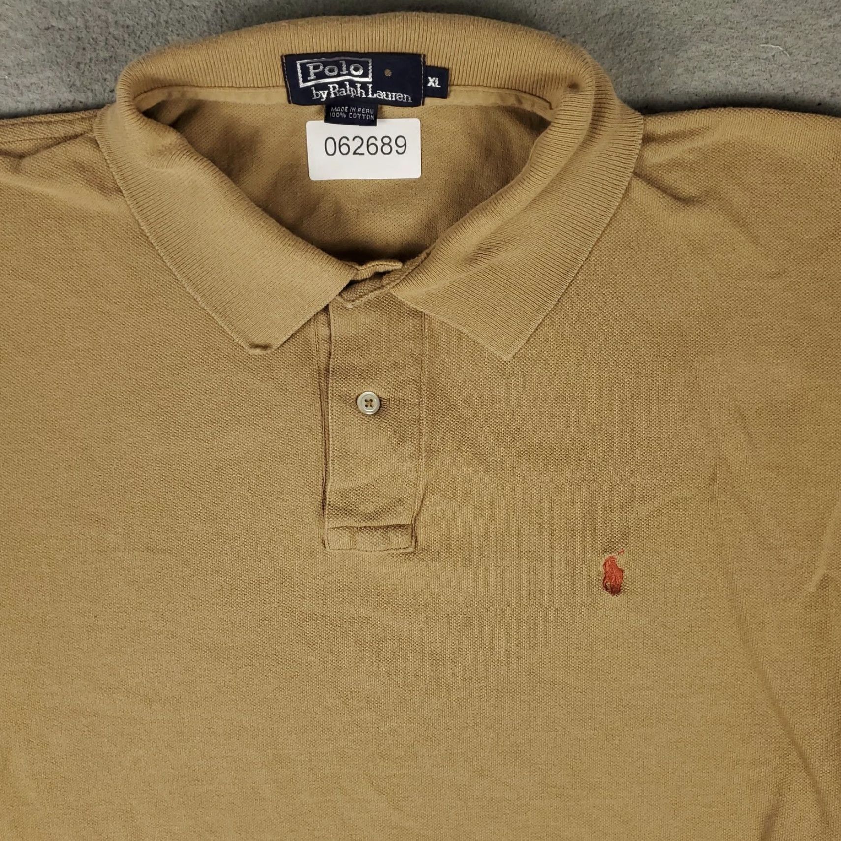 Polo Ralph Lauren Polo Ralph Lauren Polo Shirt Mens XL Classic Fit Beige Pony Embroidered Casual 100% Cotton Short Sleeve Men’s Polo Shirt Size US XL / EU 56 / 4 - 2 Thumbnail
