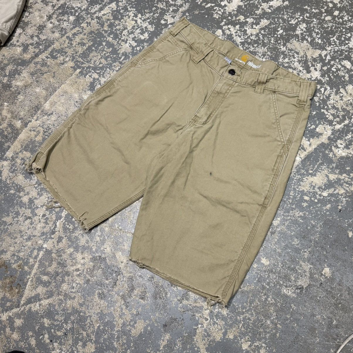 Carhartt Vintage Carhartt Tan Cargo Cut Off Workwear Shorts Jorts Size US 32 / EU 48 - 5 Thumbnail