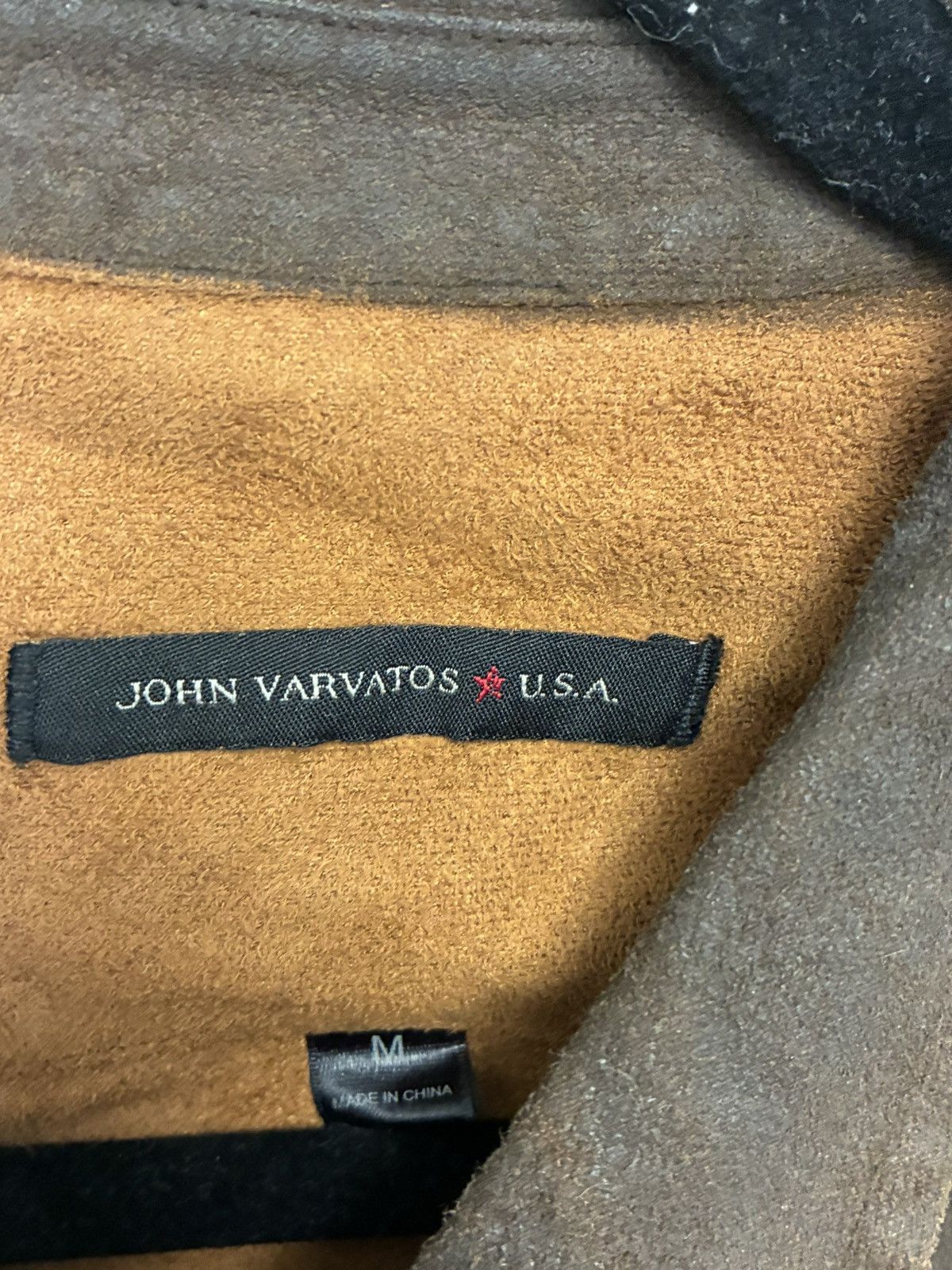 John Varvatos Faux Suede Military Shirt medium Size US M / EU 48-50 / 2 - 9 Thumbnail