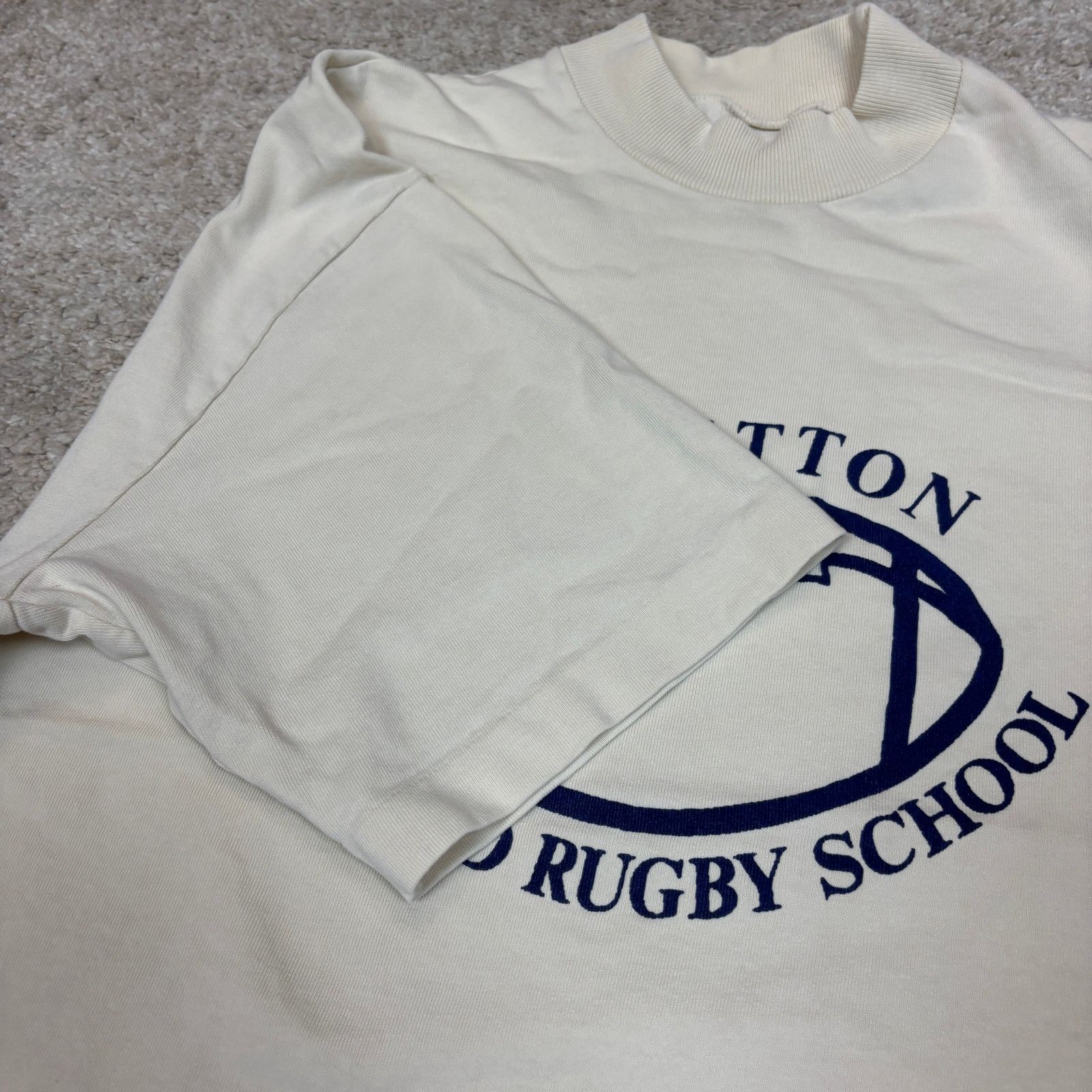 Benetton × Vintage Rare Vintage Benetton World Rugby School Mock Neck Shirt XL Size US XL / EU 56 / 4 - 7 Thumbnail