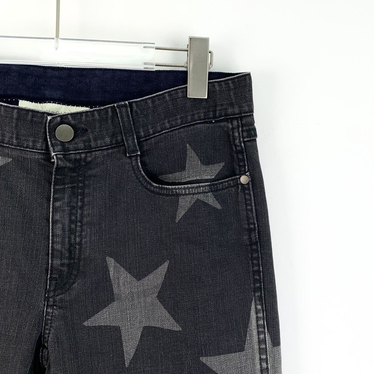 Stella McCartney Stella McCartney Black Star Printed Cotton Denim Pants K26WX Size 27" / US 4 / IT 40 - 3 Thumbnail