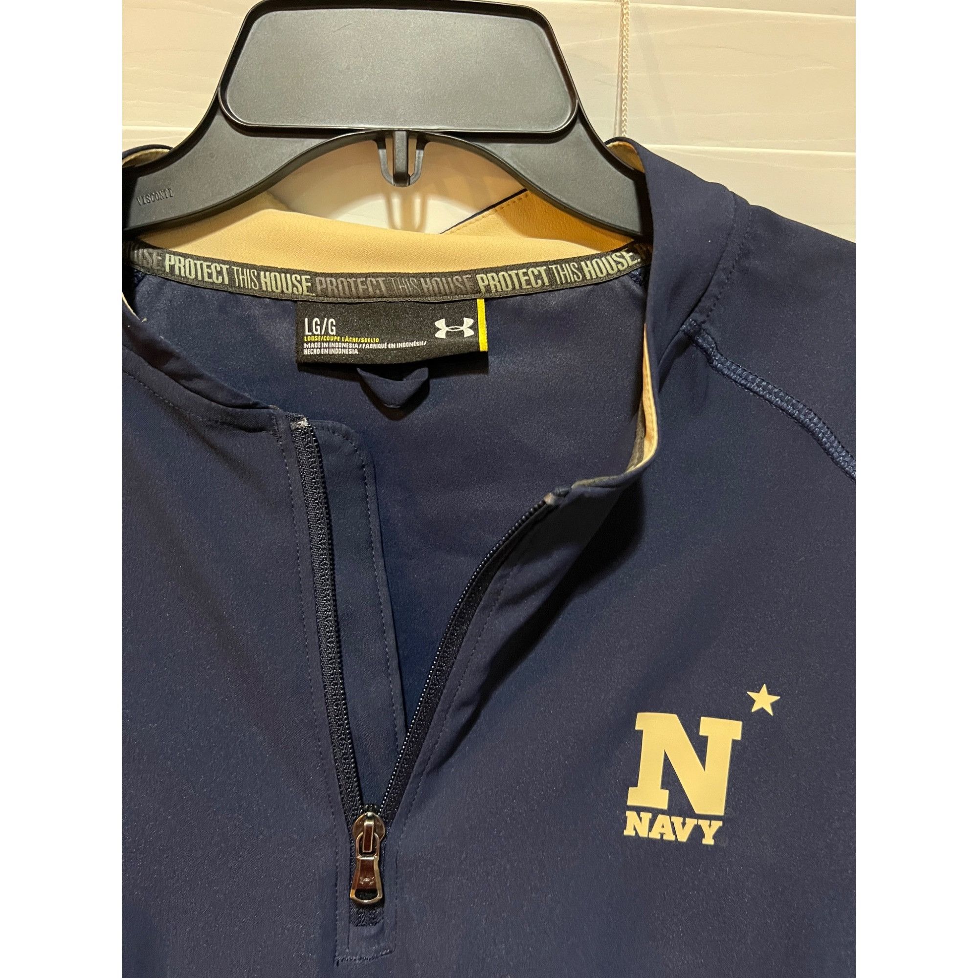 Under Armour Under Armour Navy Midshipmen 1/4 Zip Pullover - Size L Size US L / EU 52-54 / 3 - 2 Thumbnail