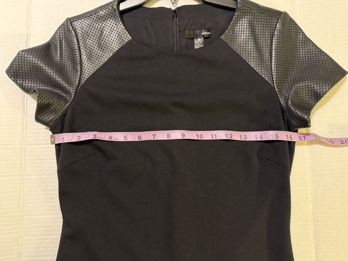 AQUA Aqua Sexy Black Sheath Dress Leather Cap Sleeve Medium Size M / US 6-8 / IT 42-44 - 8 Thumbnail