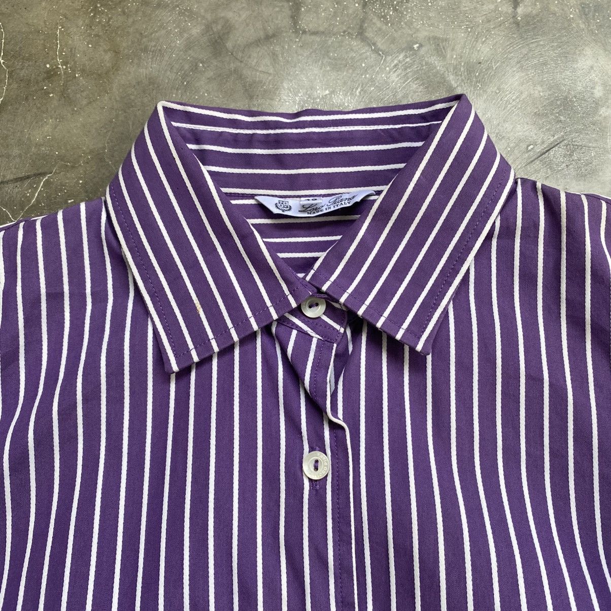 Loro Piana Loro Piana Stripe Purpel Button Ups Shirt Size S / US 4 / IT 40 - 4 Thumbnail
