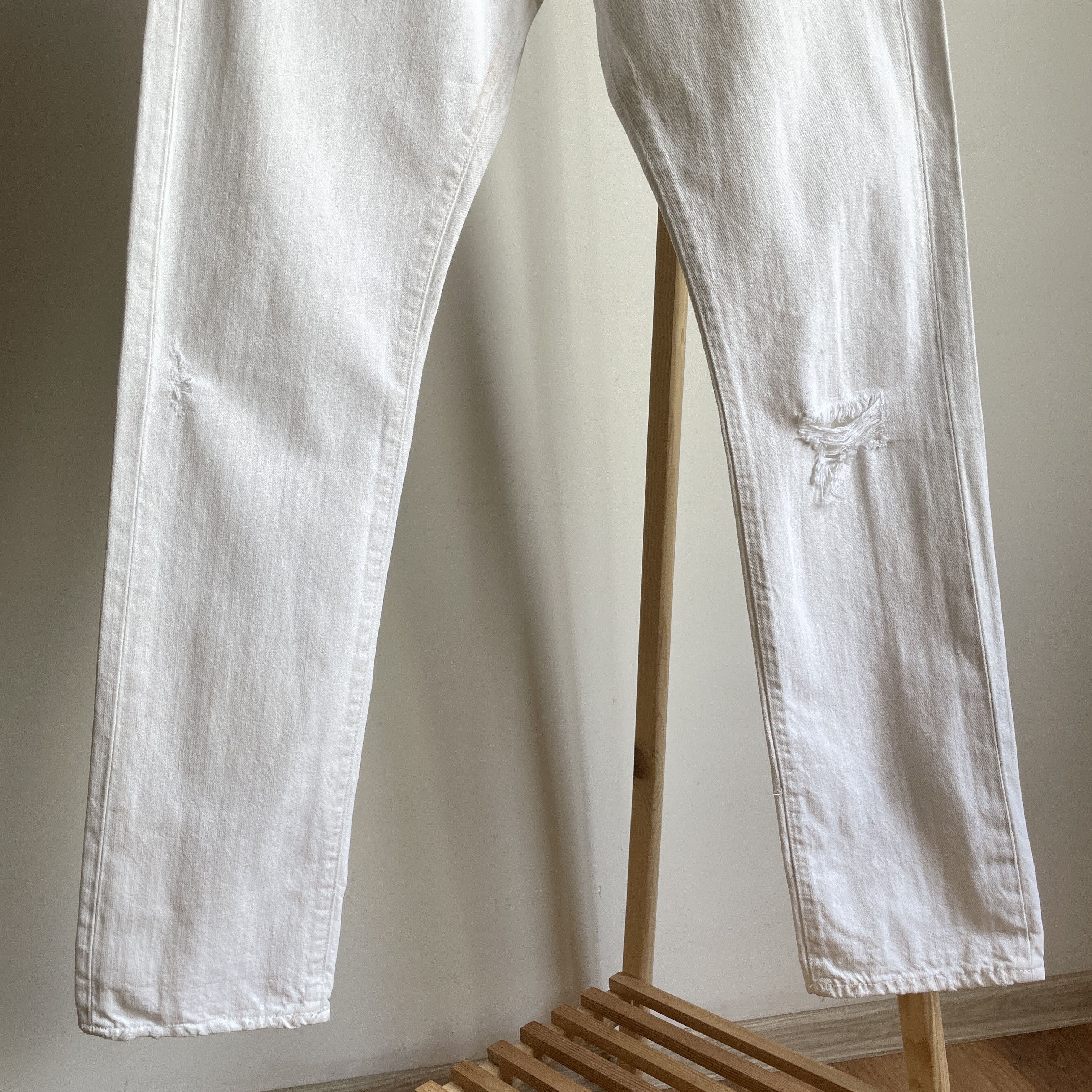 Denim & Supply Ralph Lauren Denim And Supply Ralph Lauren Distressed Slim White Denim Size US 33 - 7 Thumbnail