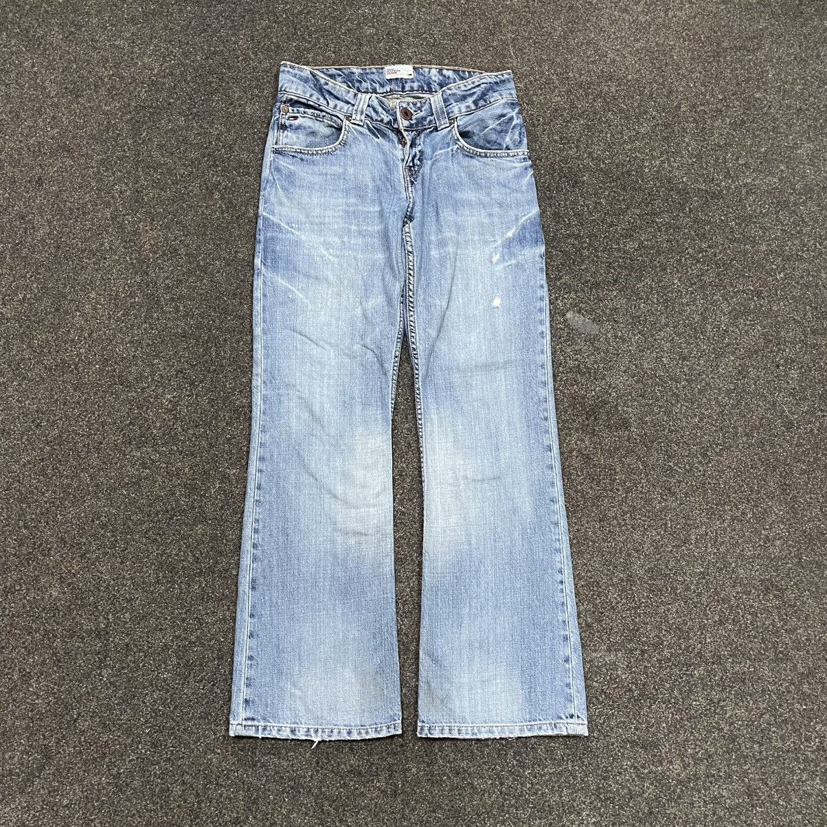 Vintage Vintage Y2K Baggy Wide Leg Distressed Jeans Skater Logo 28 Size US 28 / EU 44 - 1 Thumbnail
