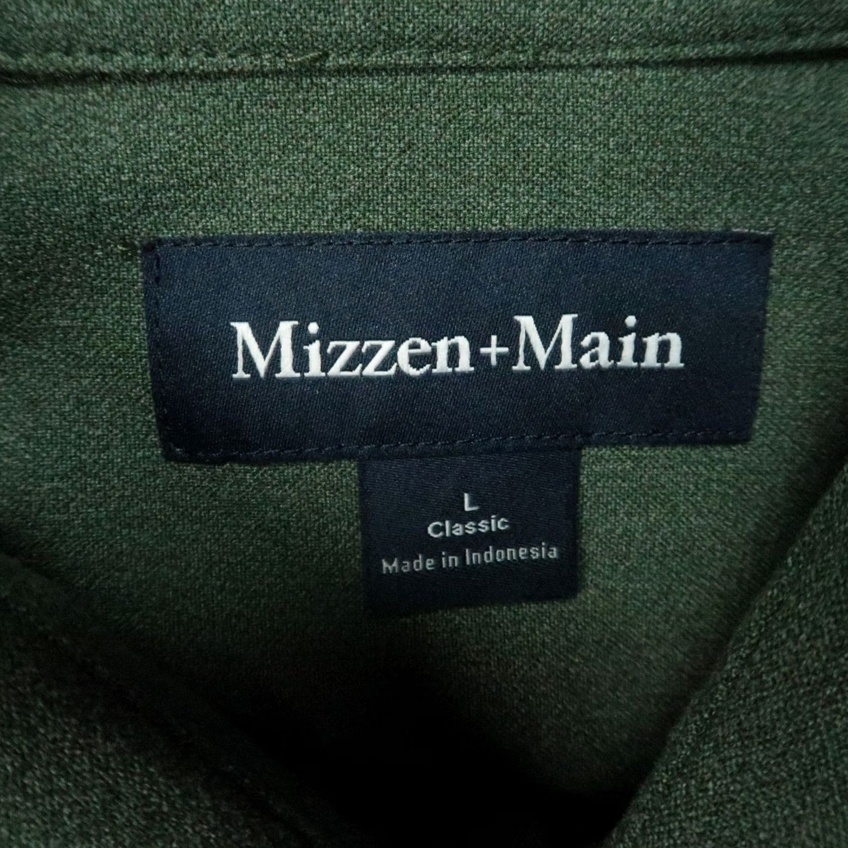 Mizzen+Main Mizzen+Main Shirt Mens Large Green Long Sleeve Button-Down Stretch Size US L / EU 52-54 / 3 - 3 Thumbnail
