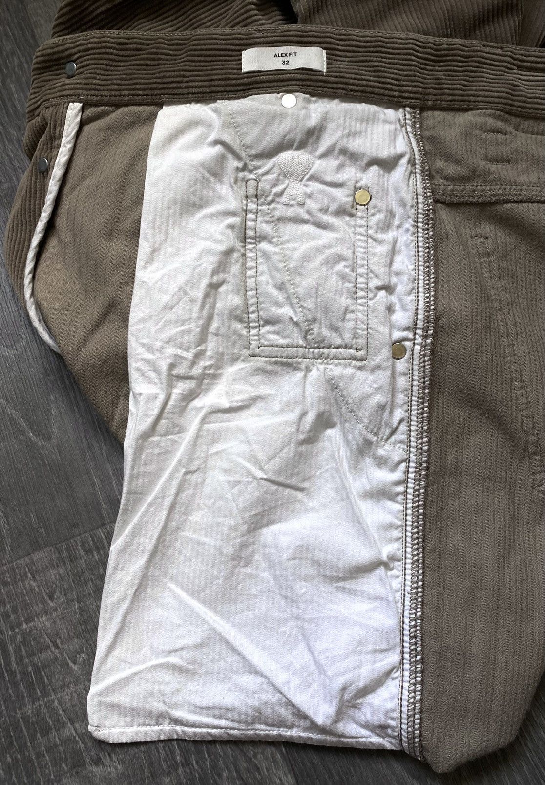 AMI AMI Paris Alexandre Mattiussi Velvet Corduroy Casual Trouser Size US 32 / EU 48 - 14 Thumbnail