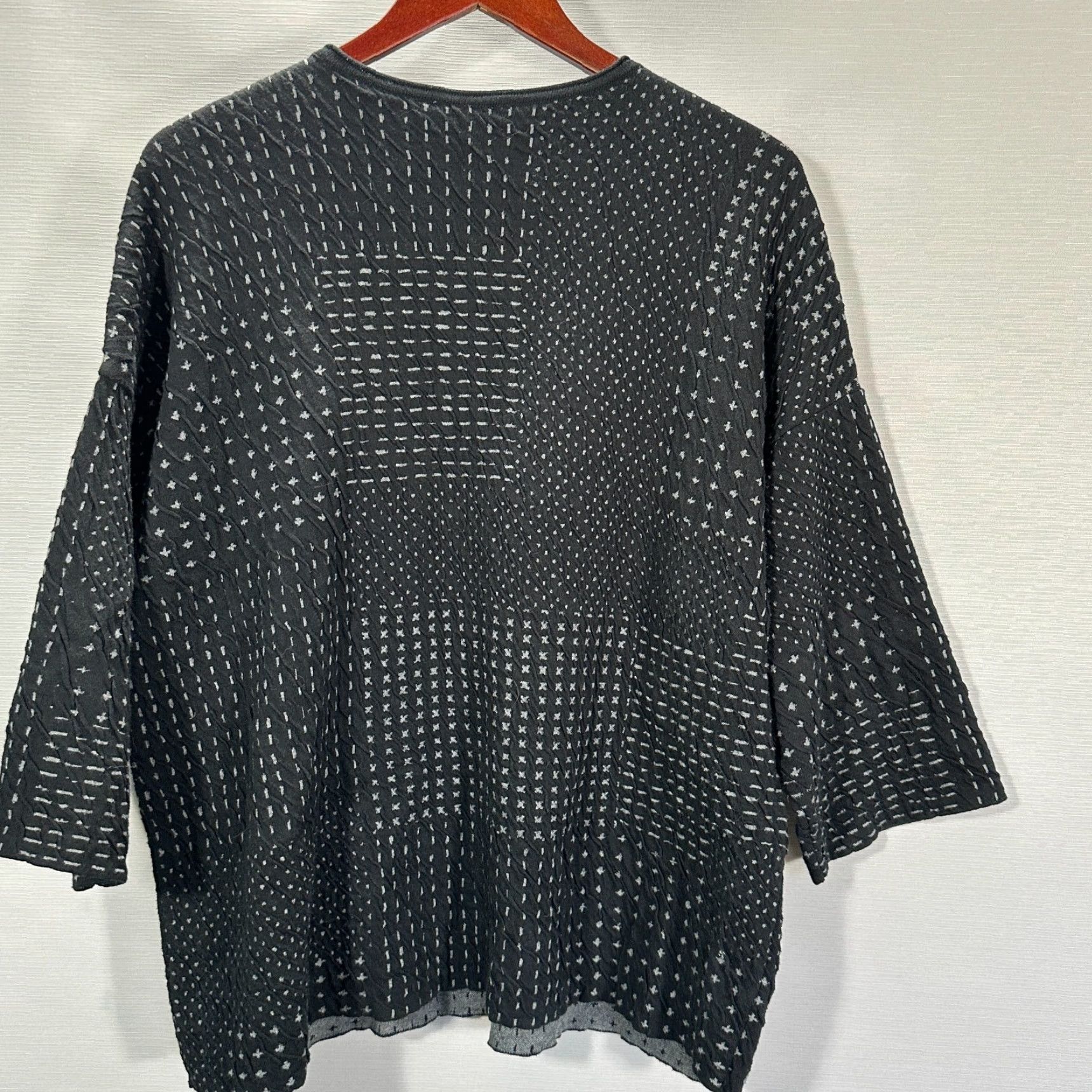 J. Jill J. Jill Sweater Womens XS Black Knit Pullover 3/4 Sleeve Boxy Lagenlook Vintage: No Size XS / US 0-2 / IT 36-38 - 5 Thumbnail