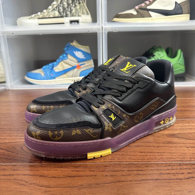 Louis Vuitton Louis Vuitton Trainer Casual Sneakers in Purple and Gold 0079 Size US 9.5 / EU 42-43 - 1 Thumbnail