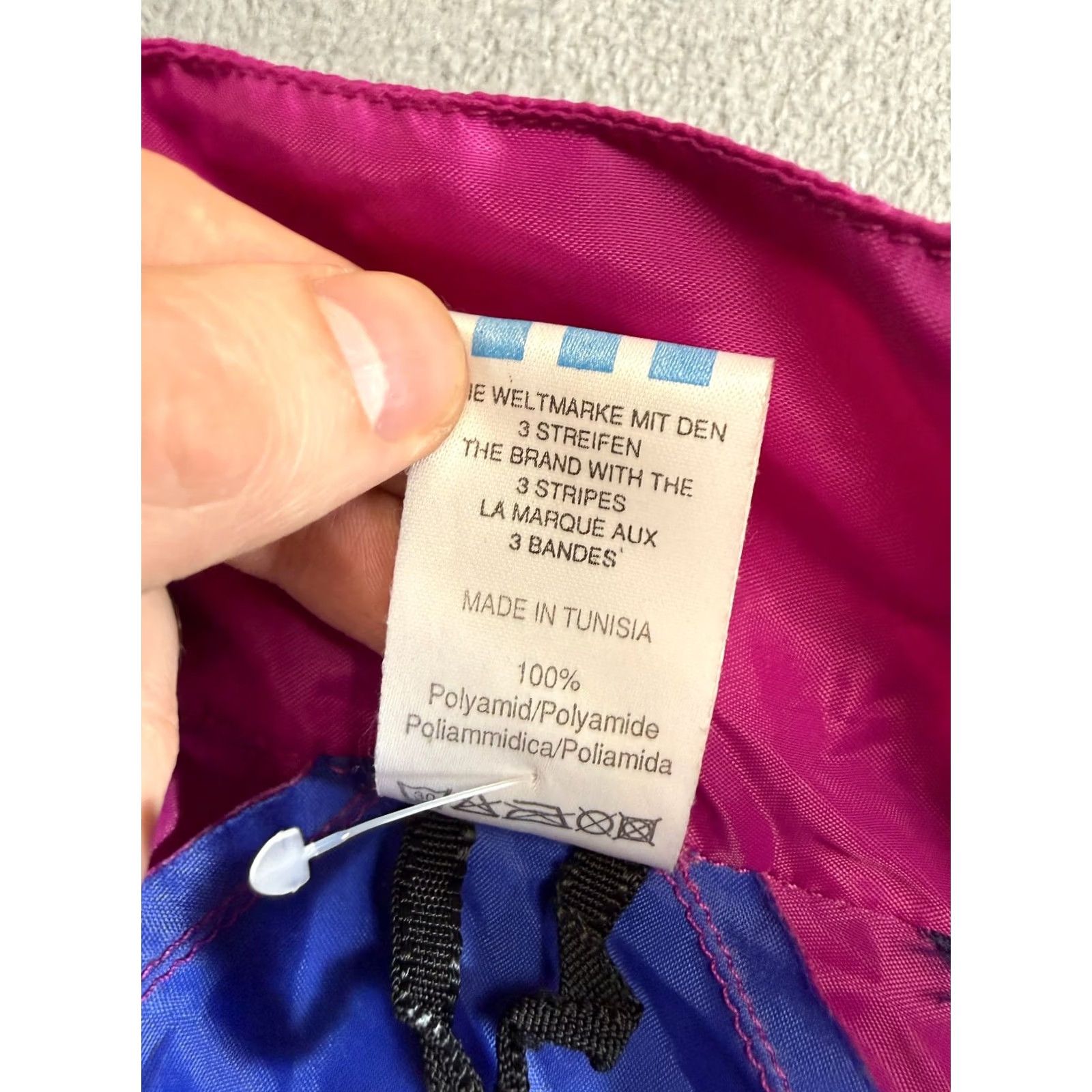 Adidas VINTAGE adidas Windbreaker Jacket Light Purple M Men Zip Tracksuit Top Size 40R - 6 Thumbnail
