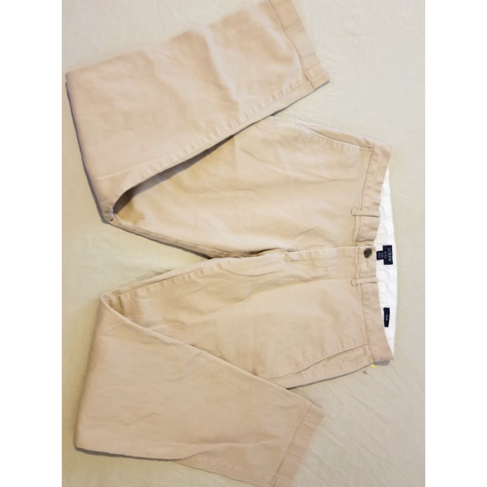 J.Crew Mens J.Crew Khaki Pants Dress 30x30 Stretch Cotton Chino Beige Slack Trousers Regular 30 Mens Size US 30 / EU 46 - 3 Thumbnail