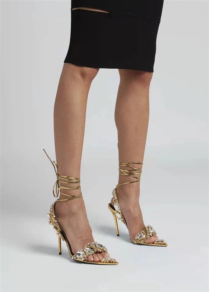 Tom Ford o1w1db11224 W3036T Sandals in Gold Size US 6 / IT 36 - 2 Thumbnail