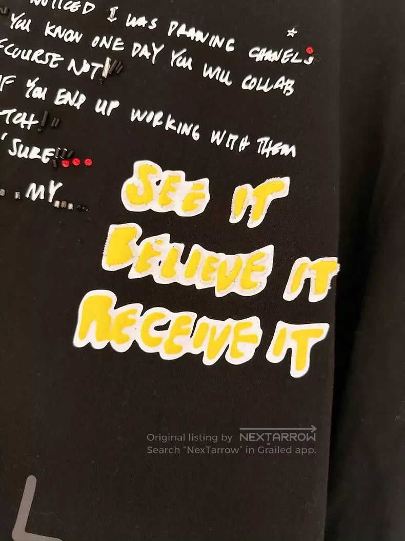 Chanel Chanel Black bead embroidery graffiti long-sleeved sweatsh Size M / US 6-8 / IT 42-44 - 5 Thumbnail