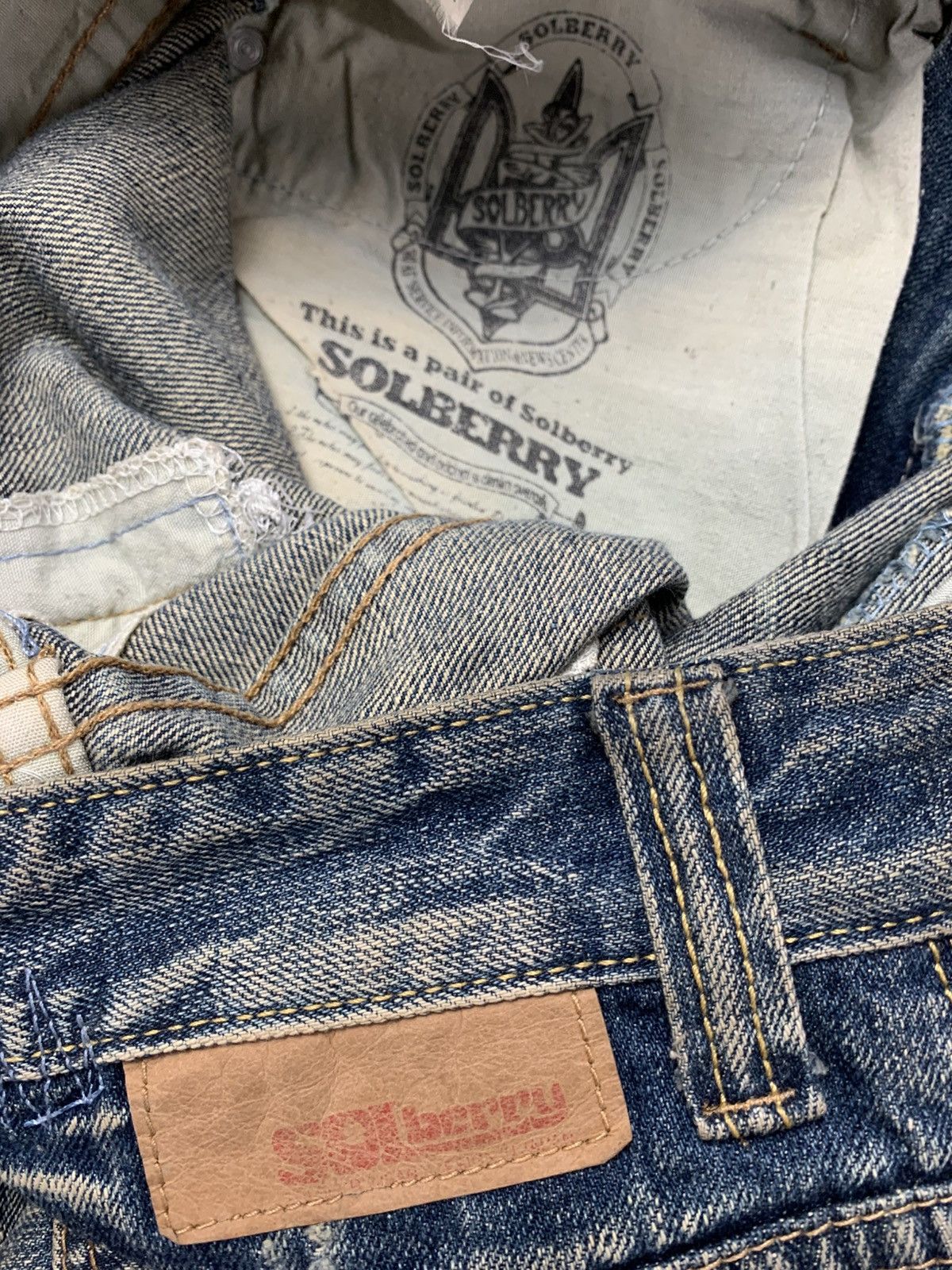 Japanese Brand Archive SOLBERRY vintage raw art denim if six was nine style Size US 29 - 11 Thumbnail