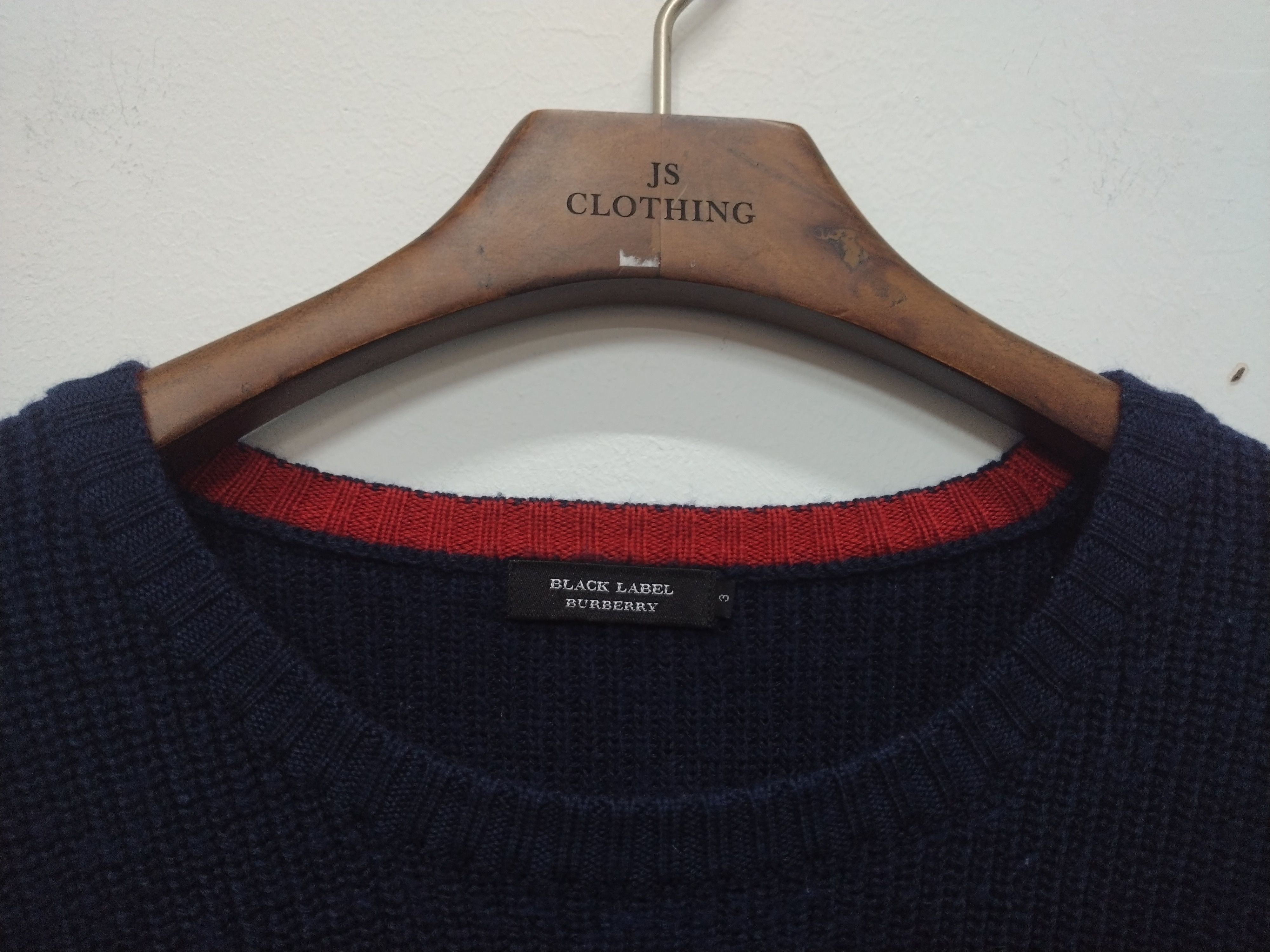 Aran Isles Knitwear × Burberry Vtg Burberry Black Label Knitwear Rare Double Line Size US M / EU 48-50 / 2 - 4 Thumbnail
