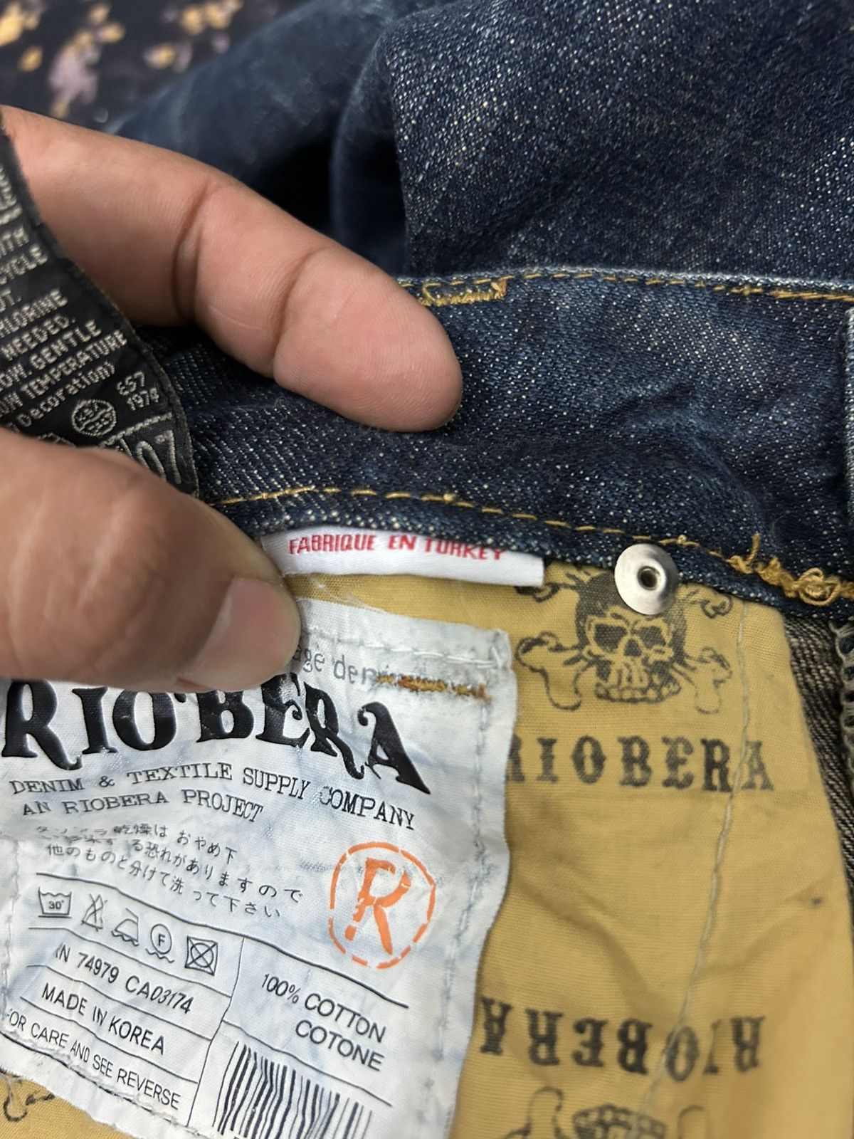 Tornado Mart Riobera Whiskered Studed Pocket Back Jeans Size US 30 / EU 46 - 18 Thumbnail