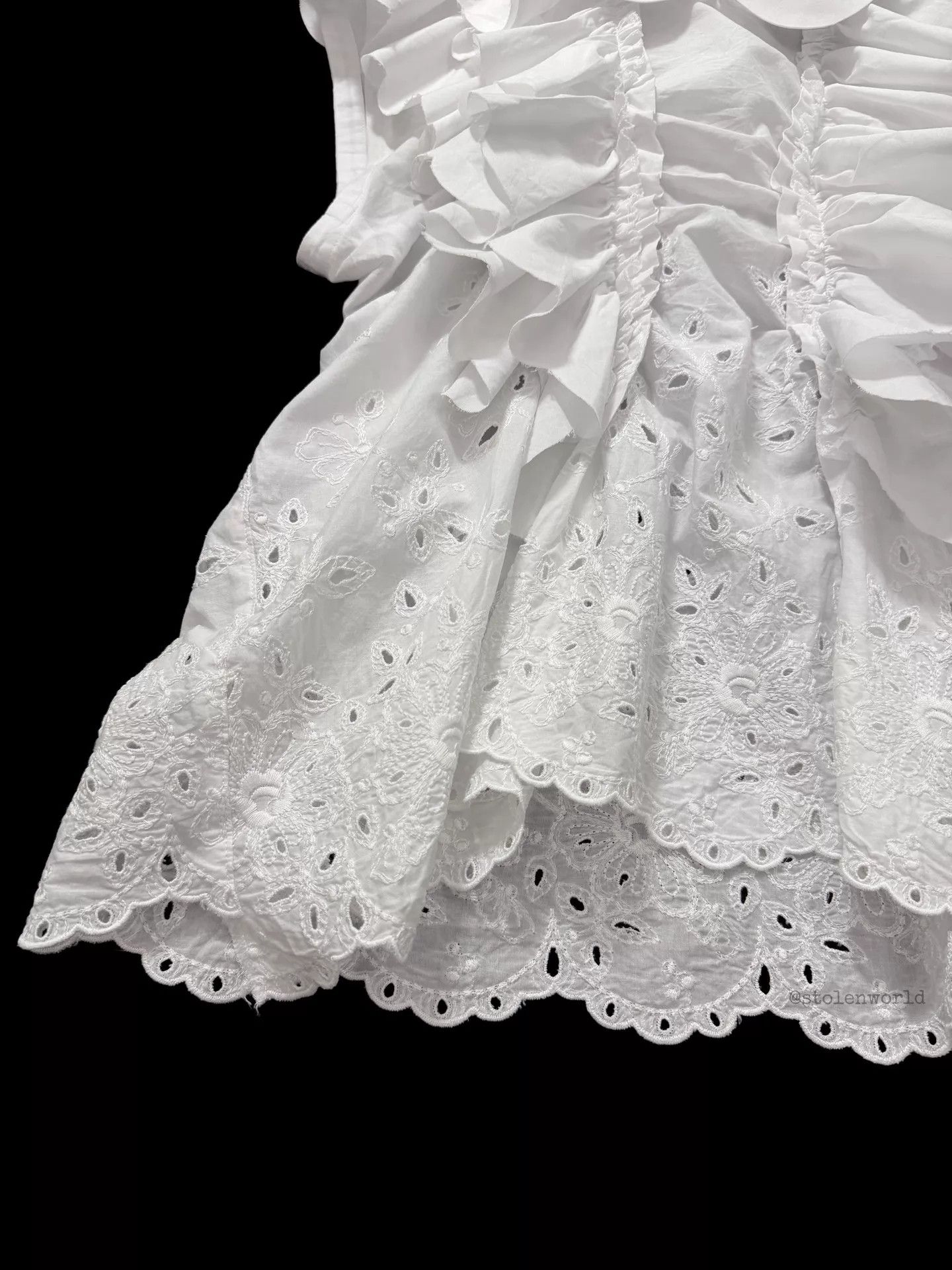 Comme des Garcons Comme des Garçons 2021SS Tricot Cotton Plisse Trim Top M Size M / US 6-8 / IT 42-44 - 6 Thumbnail