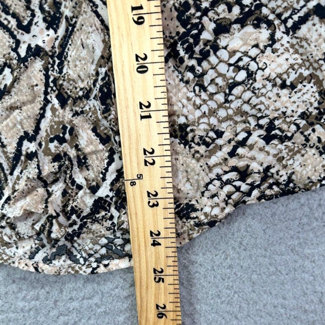 Talbots Talbots Button-Down Shirt Womens 16P Petite Black Snakeskin Long Sleeve Ladies Size XXL / US 16-18 / IT 52-54 - 7 Thumbnail
