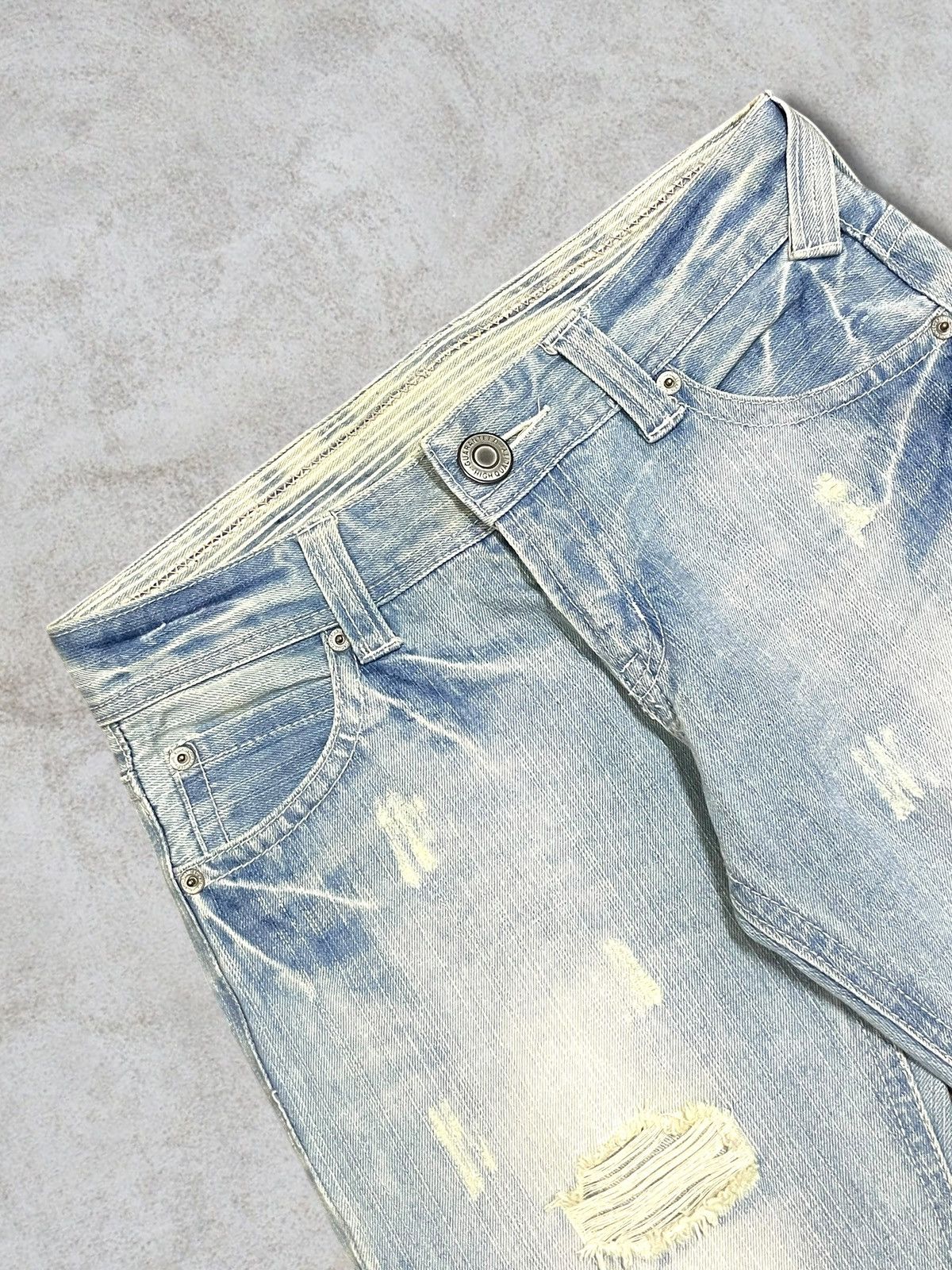 Japanese Brand Vintage Japanese Sick Carpenter Distressed Faded Wash Jeans Size US 31 - 6 Thumbnail