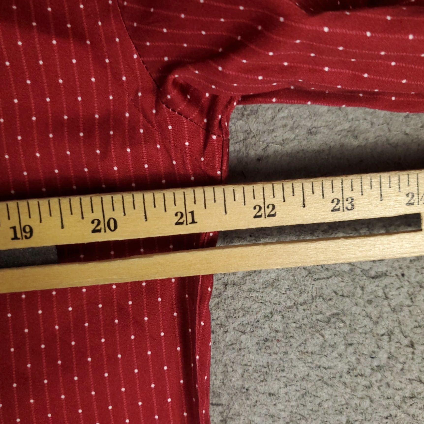 Maceoo Maceoo Shirt Mens Size Medium Red Striped Casual Button Up Long Sleeve - Button-Up, Cropped? Size US M / EU 48-50 / 2 - 6 Thumbnail