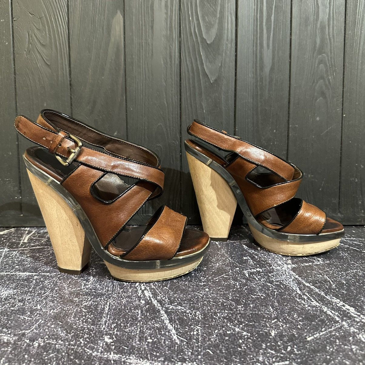 Marni Marni Women’s Leather Slingback Sandals Heels Size 38 Size US 8 / IT 38 - 2 Thumbnail