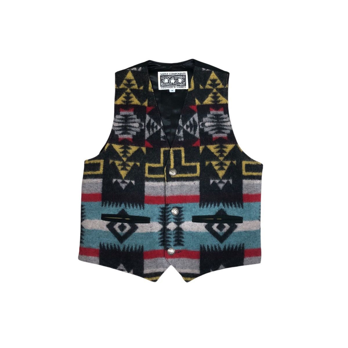 Handmade × Native Vintage 90s Native Components Wool Sleeveless Vest Size US M / EU 48-50 / 2 - 2 Thumbnail