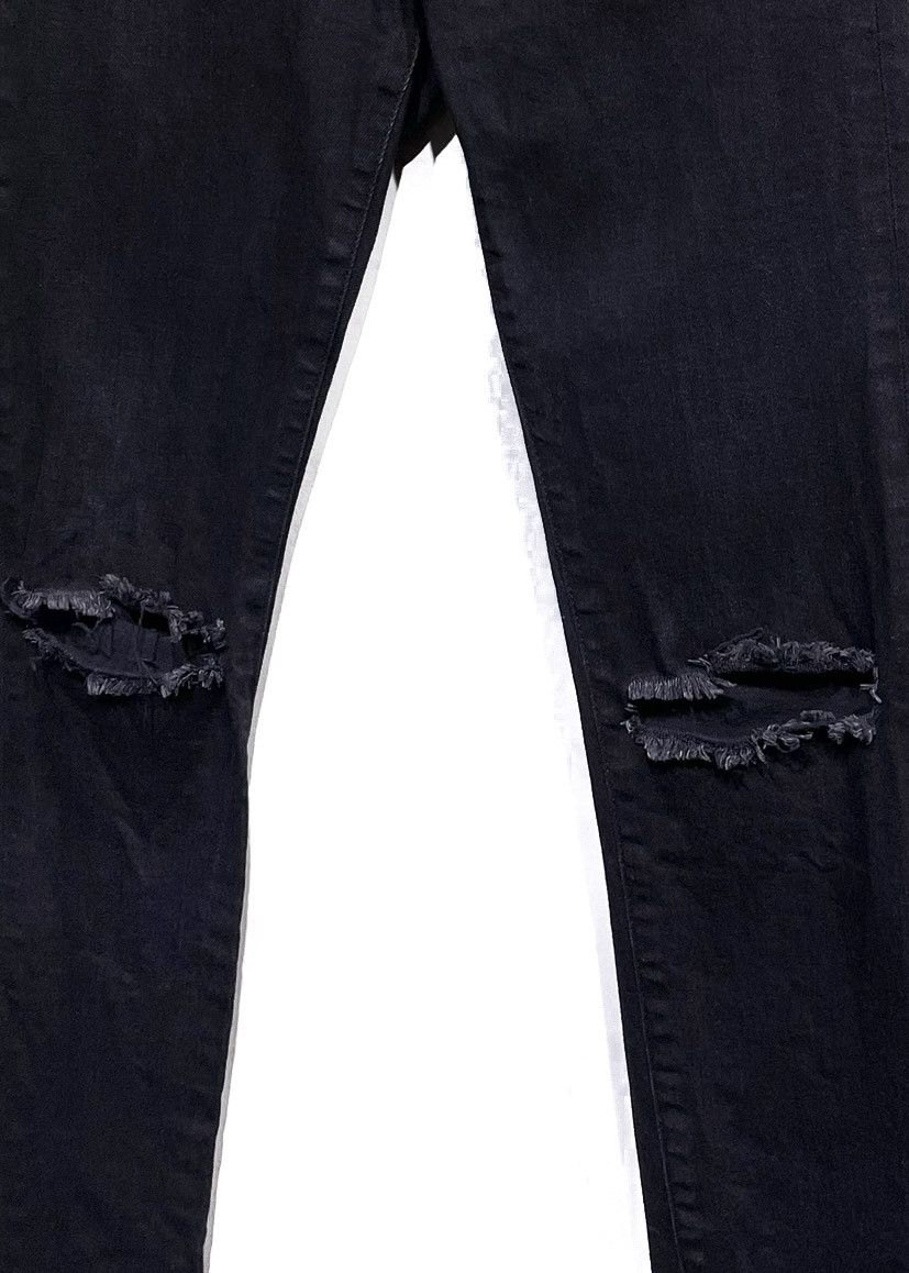 Saint Laurent Paris Saint Laurent D02 Black Knee Slit Skinny Jeans Size US 27 - 3 Thumbnail