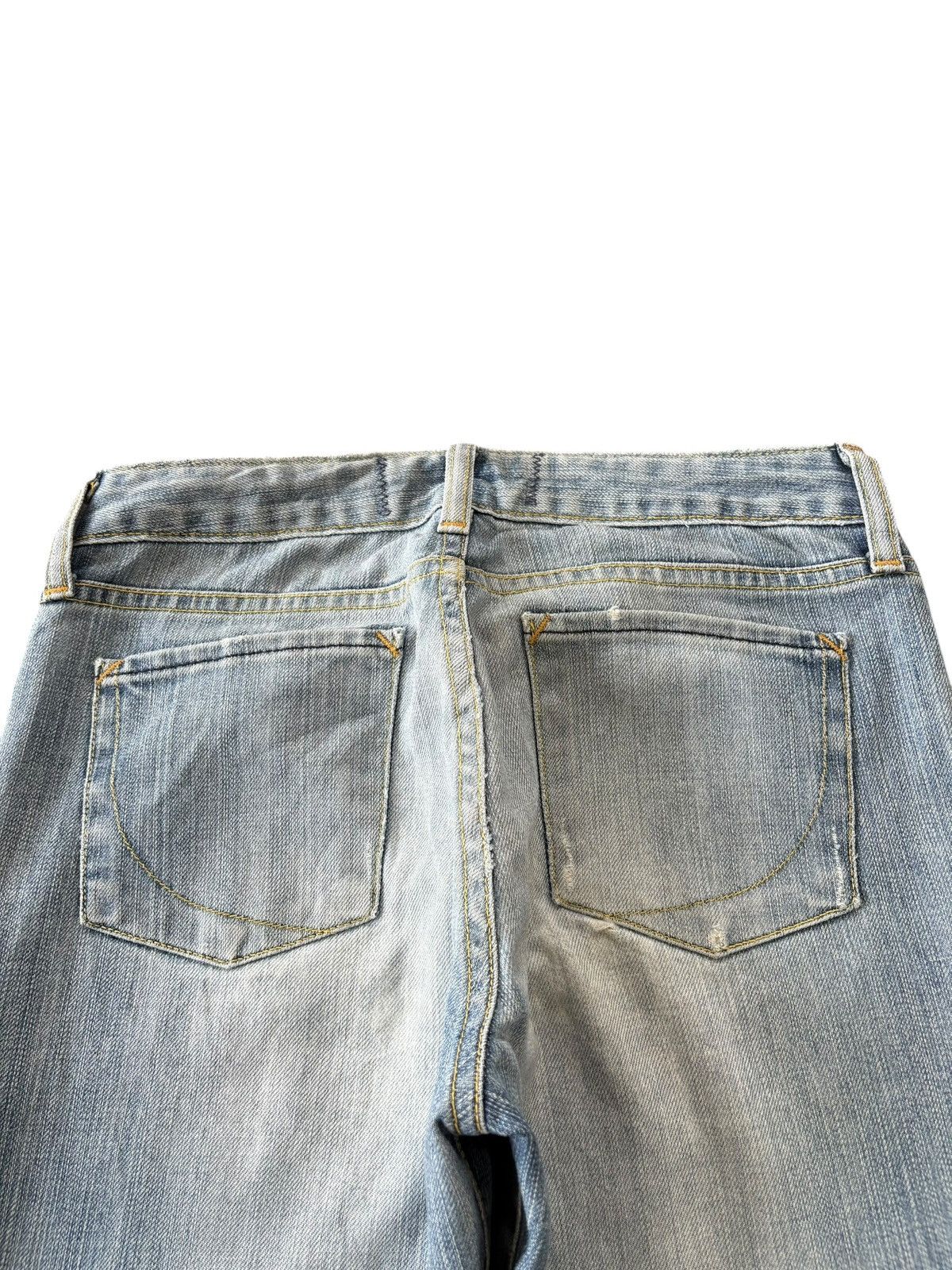 Paper Denim & Cloth Vintage Paper Denim Faded Wash Patched Flare Jeans Size 28" / US 6 / IT 42 - 5 Thumbnail