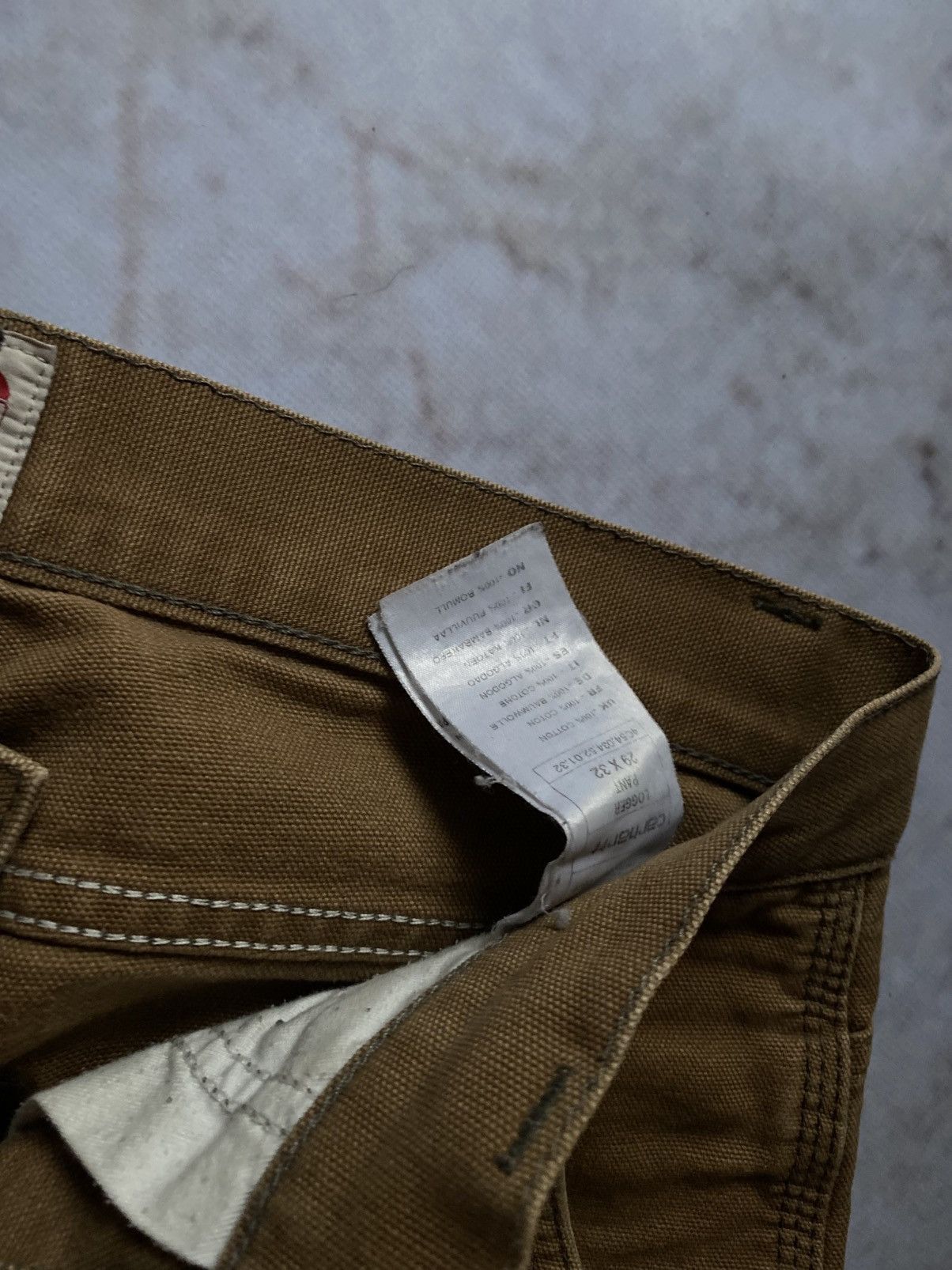 Carhartt × Vintage RARE Vintage 90s Carhartt Brown Denim Carpenter Pants Hype Size US 29 - 11 Thumbnail