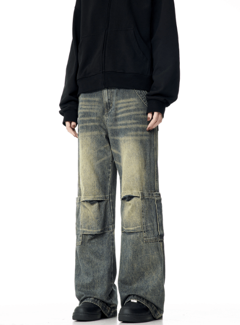 Japanese Brand American washed loose casual versatile cleanfit cargo jeans Size US 32 / EU 48 - 4 Thumbnail