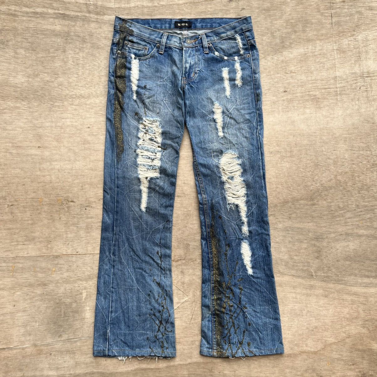 If Six Was Nine × Japanese Brand KUI DISTRESSED DENIM BOOTCUT IF SIX WAS NINE STYLE Size US 32 / EU 48 - 2 Thumbnail