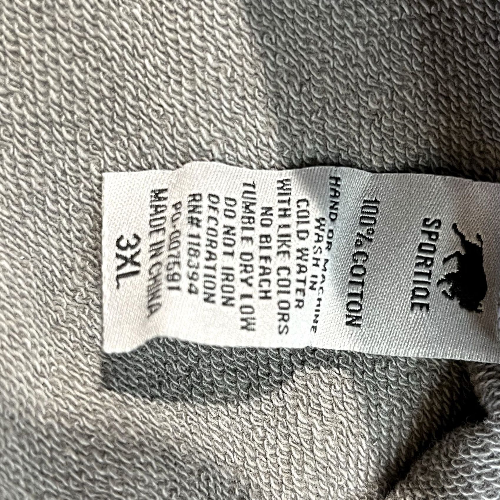 Vintage Sportiqe Hoodie Mens Gray 3XL Pullover Hooded Pockets Logo Soft Polyester Blend Fleece Sports Outdoor Shirt Size US XXL / EU 58 / 5 - 7 Thumbnail