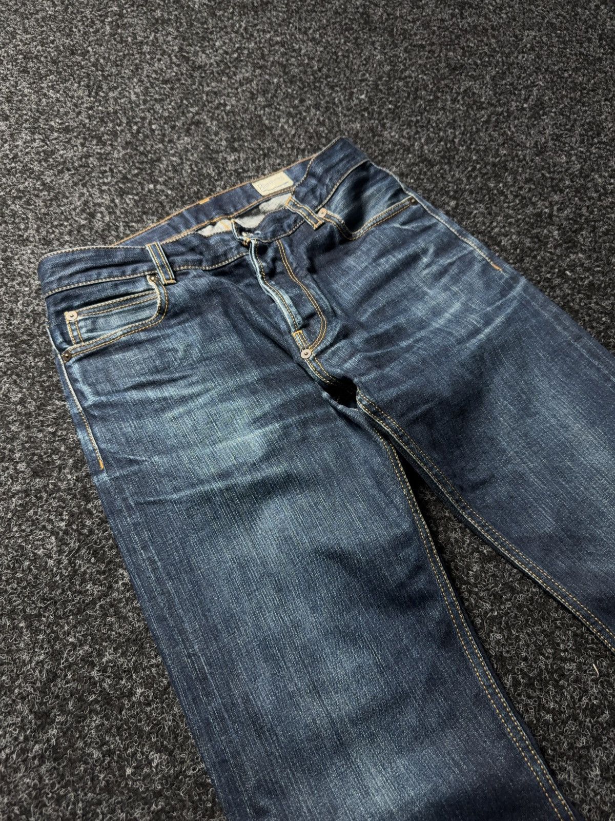 Blue Blanket 00s Blue Blanket Selvedge Denim Jeans Raw Indigo Japan Retro Size US 30 / EU 46 - 5 Thumbnail
